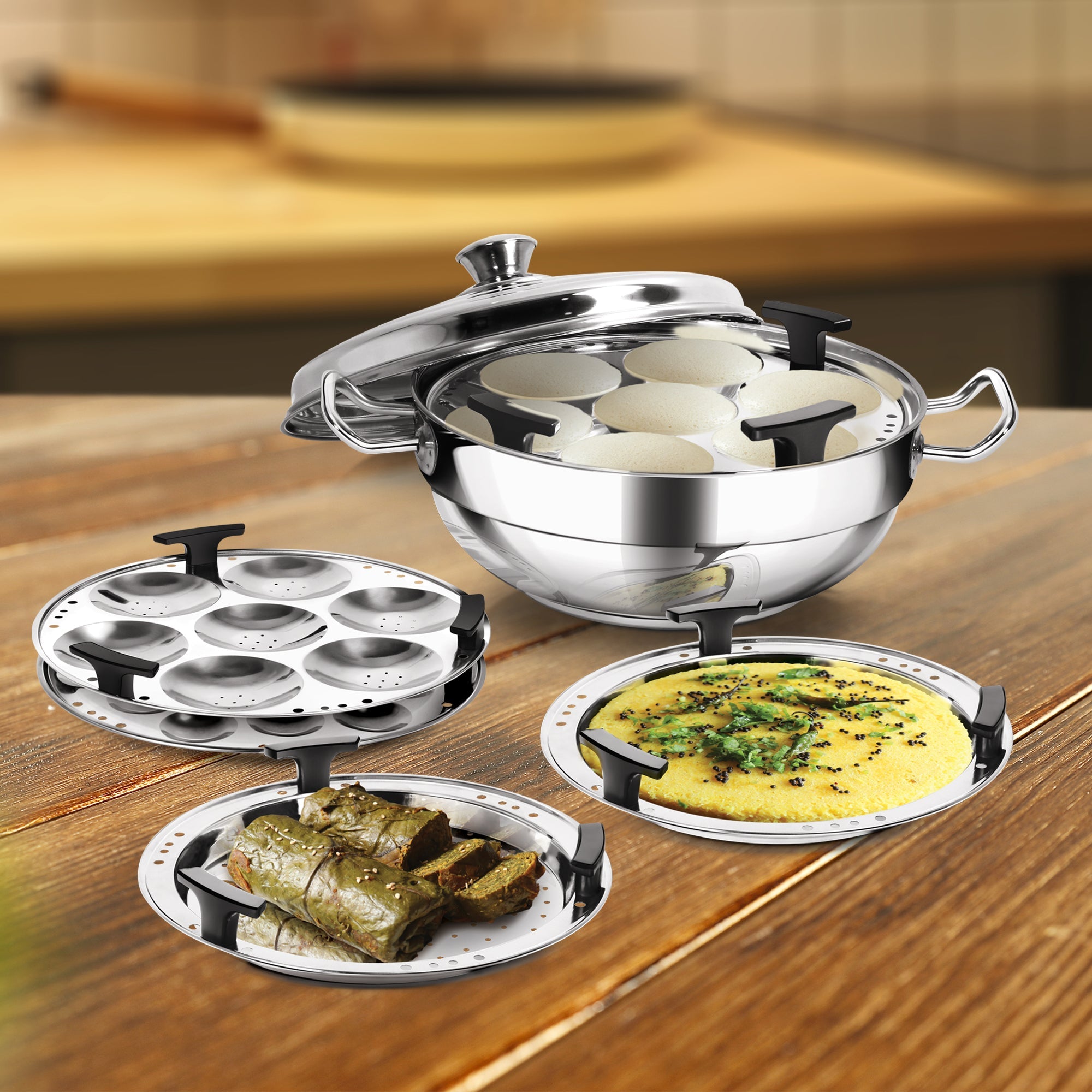 Multi Kadhai With Lid (Milton Procook) – Silver - view 5