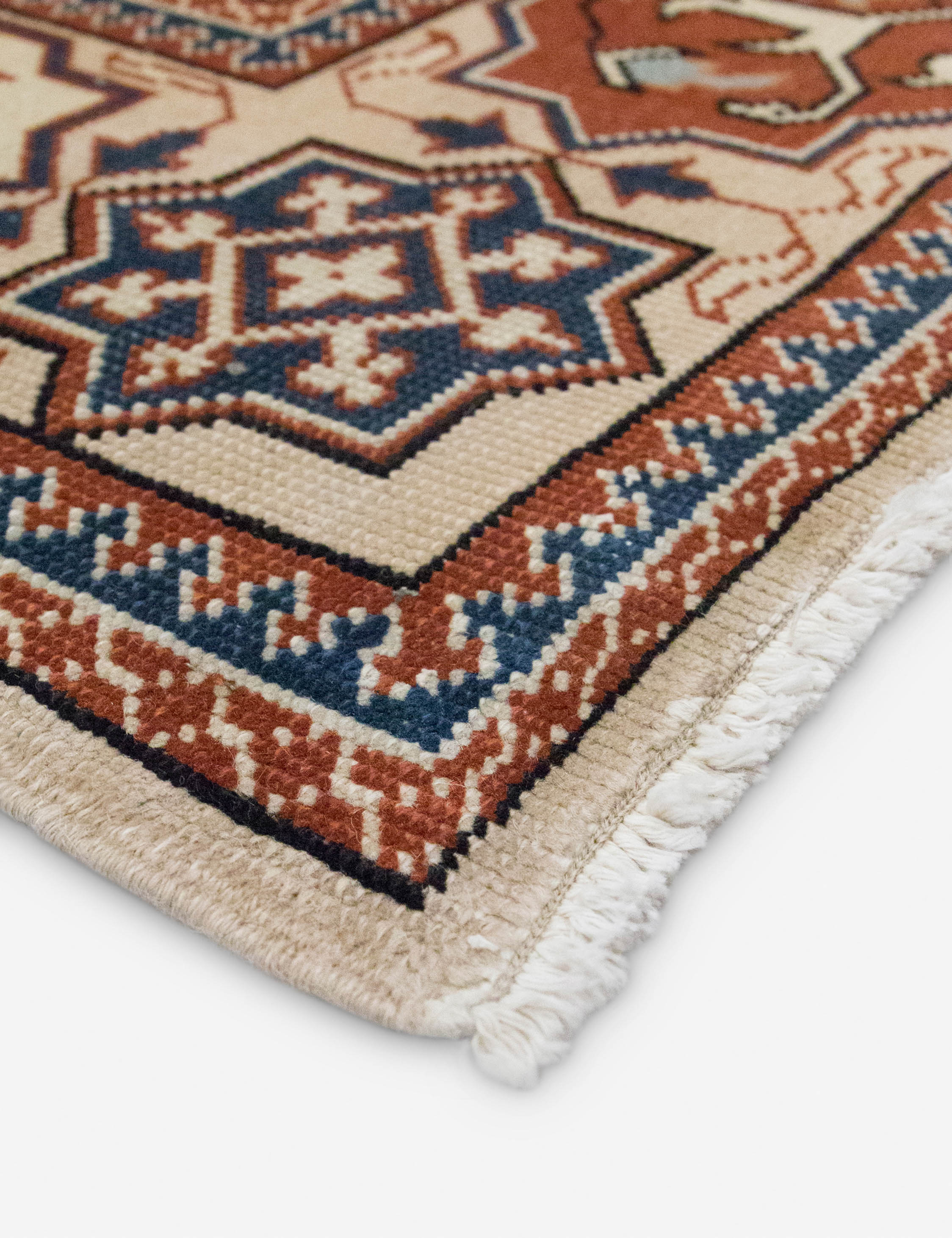 Lulu and Georgia Vintage Turkish Hand-Knotted Wool Rug No. 537, 6'3" x 9'4" - view 2