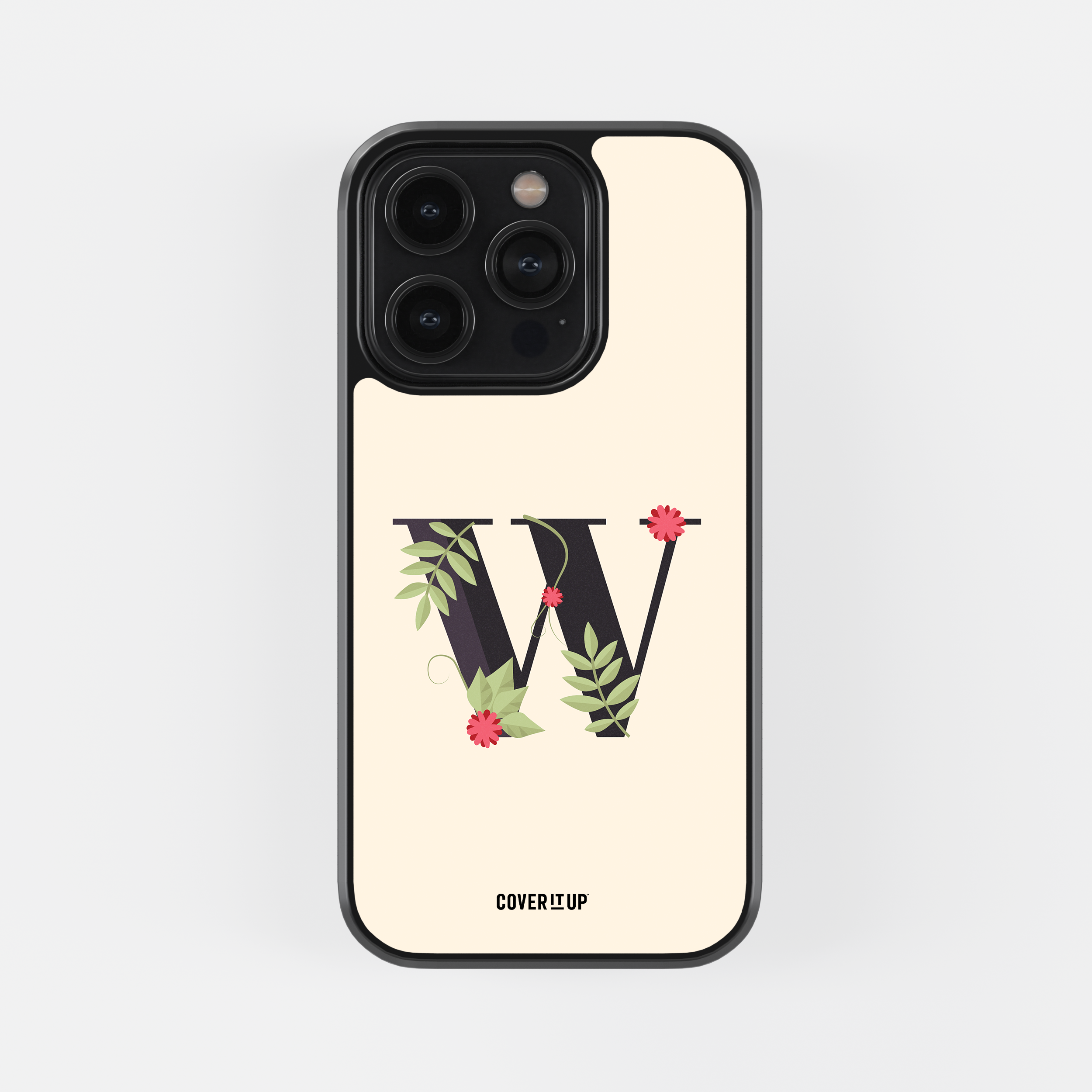 Design Phone Cases Limited Edition Floral Initial Glass Case - view 47