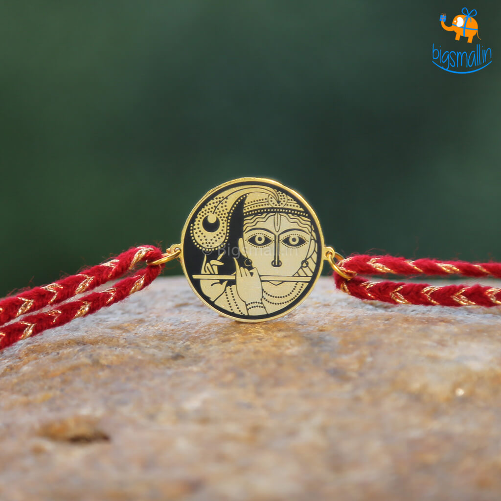 Bigsmall_piu Krishna Metallic Rakhi