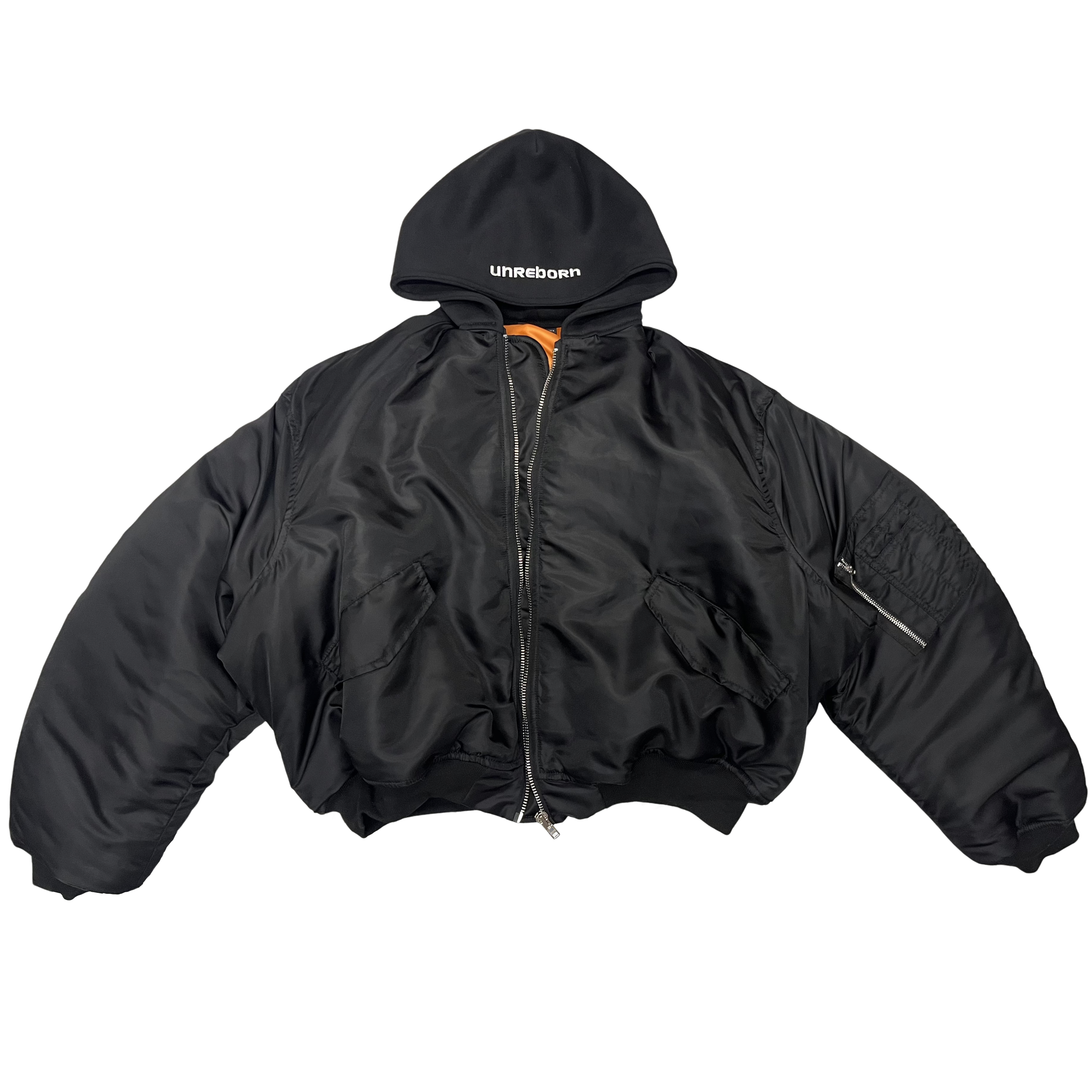 Unreborn Project Black Flight Bomber with embroidered hood
