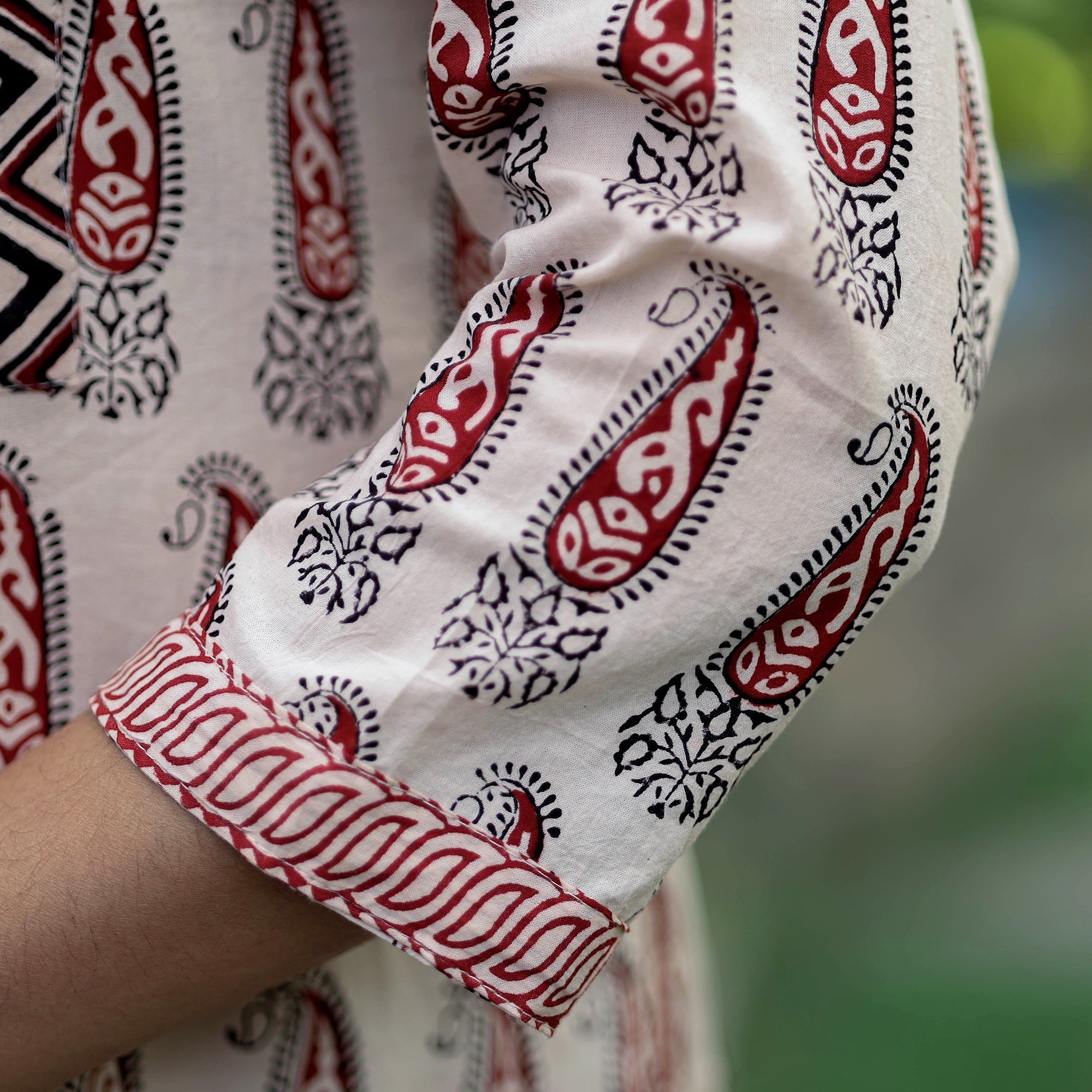 ITOKRI CASUALS Beige - Block Print Cotton Straight Bagh Kurta - view 6