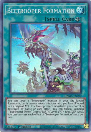 Yu-Gi-Oh! Beetrooper Formation - DAMA-EN090 - Super Rare - 1st Edition