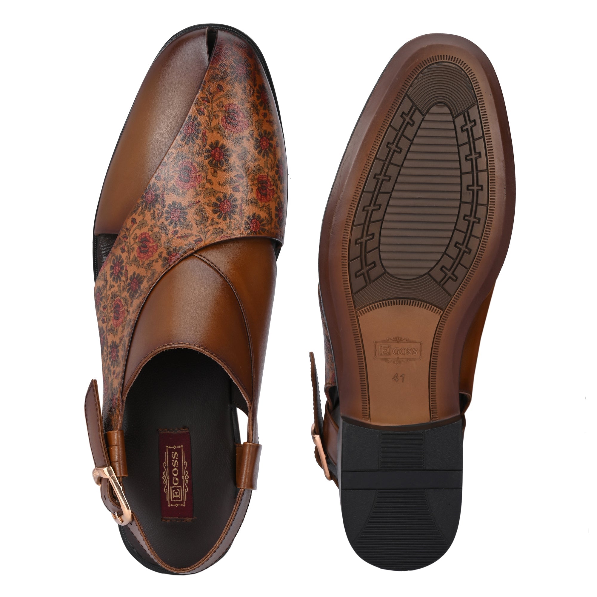 egoss-shoes Egoss Peshawari Sandal For Men – Tan