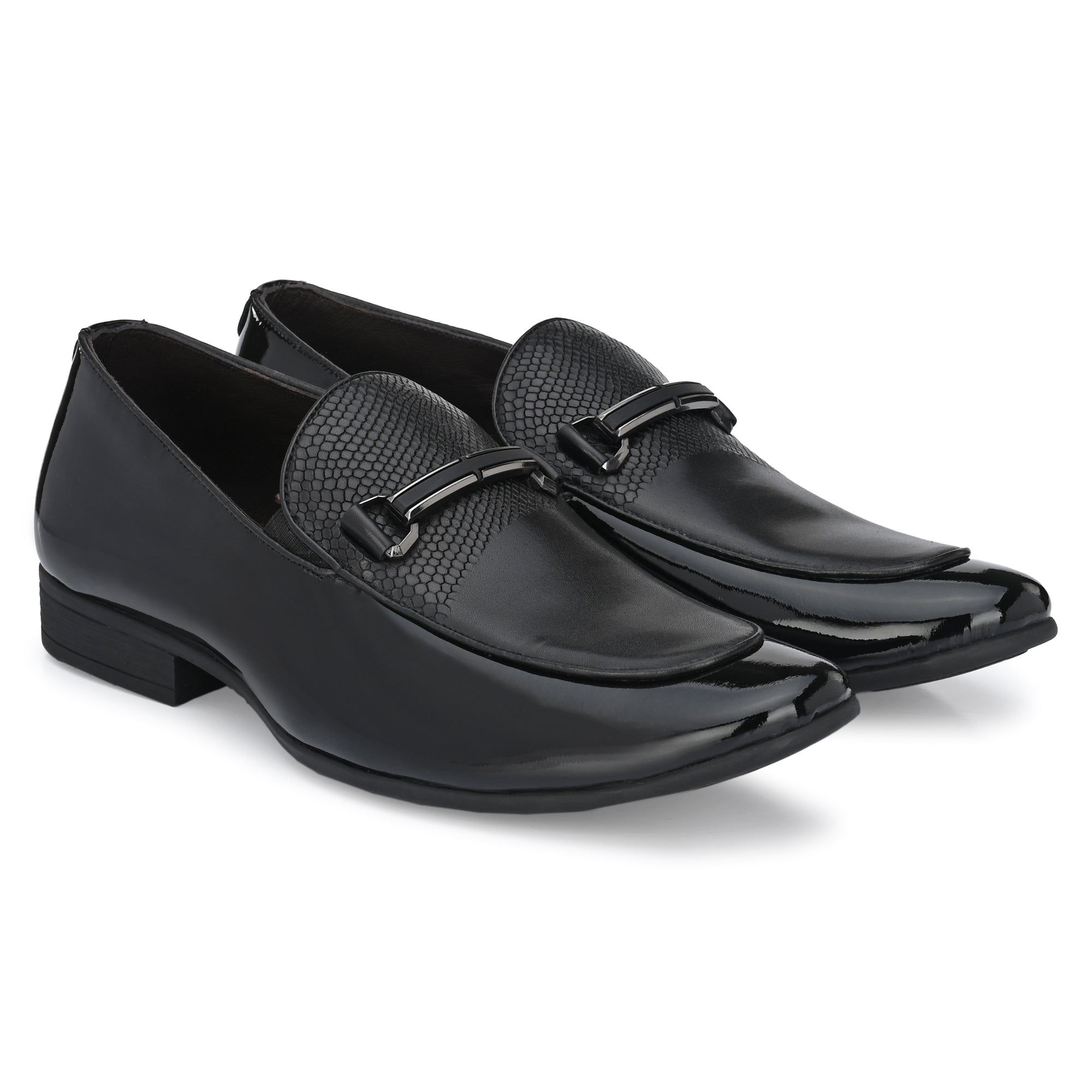egoss-shoes Egoss Buckled Formal Loafers Shoes For Men