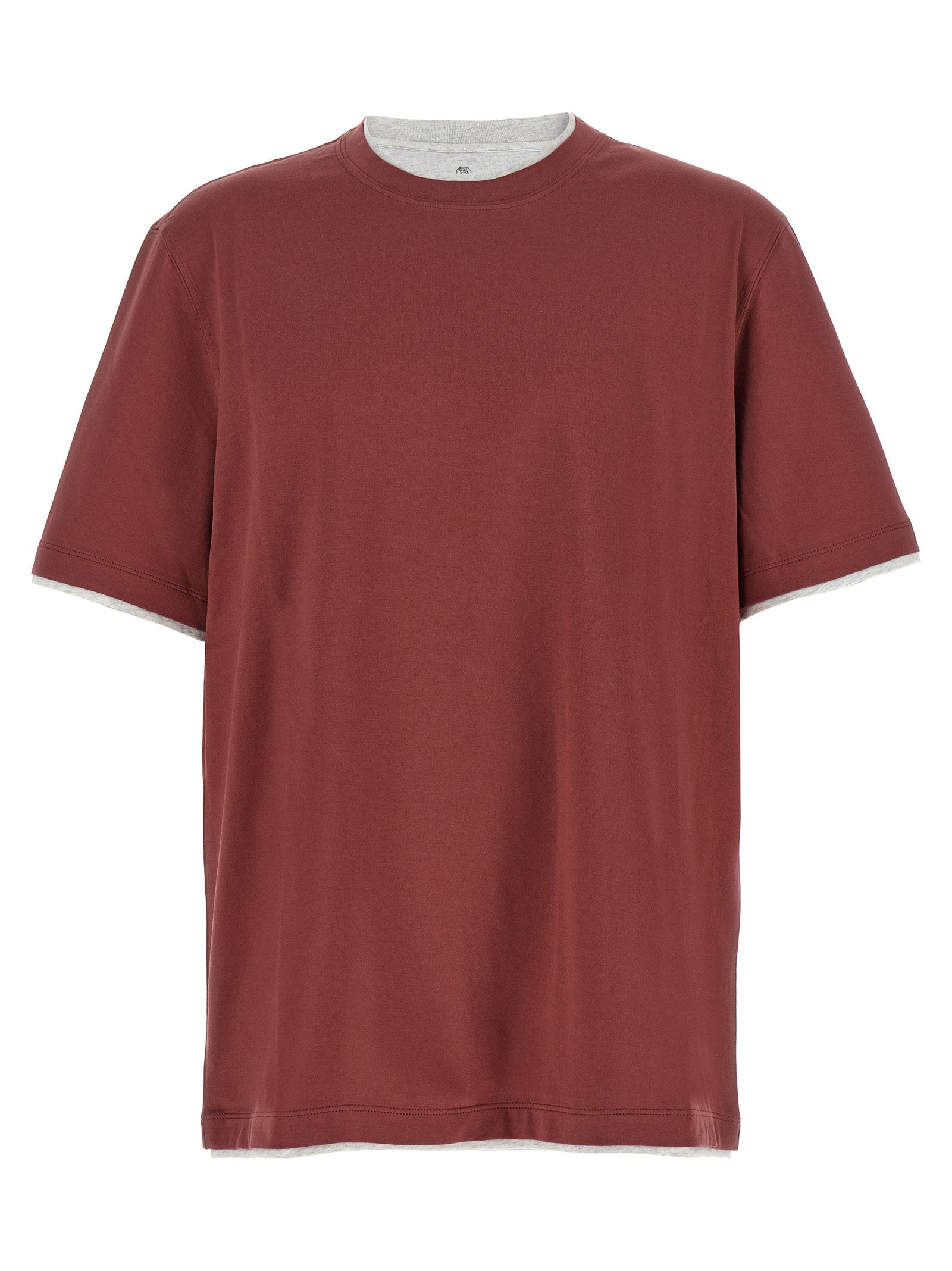 Brunello Cucinelli Double Layer T-shirt – 100% cotton