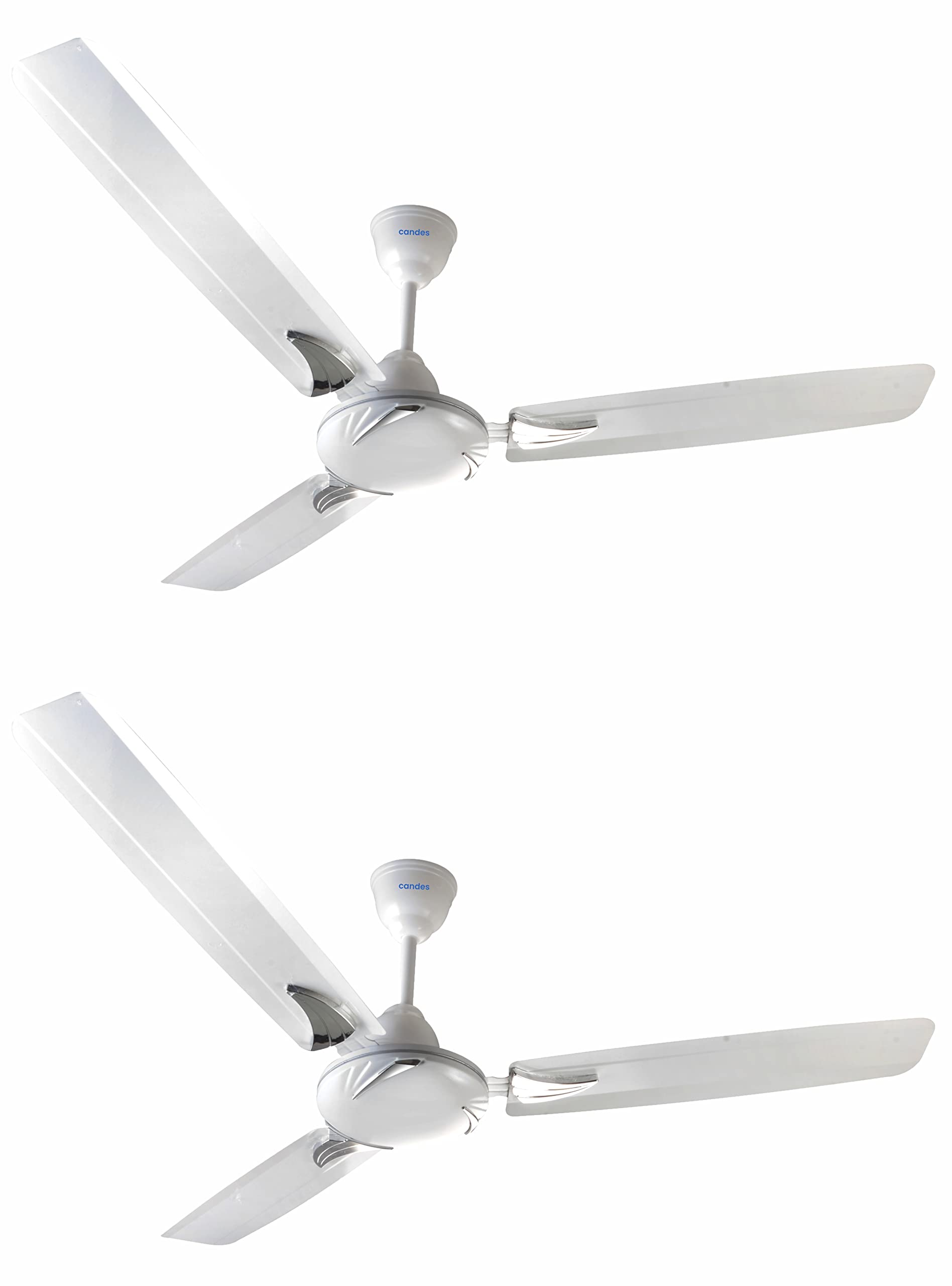 Lynx 1200mm 48 – Candes Lynx 1200mm / 48 inch High Speed Decorative 400 RPM (100% CNC Winding) Ceiling Fan 2 Yrs Warranty Pack of 2 (White)