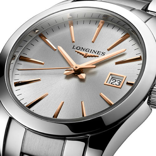 Longines Conquest Classic Sunray Silver Dial Women 29.5mm - view 3