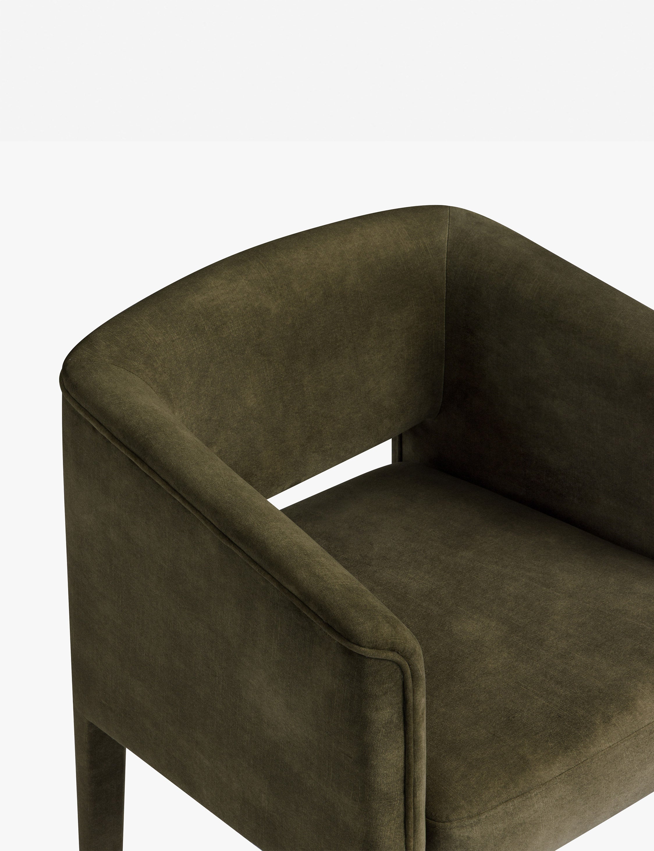 Lulu and Georgia Velez Counter Stool – Olive Velvet - view 5