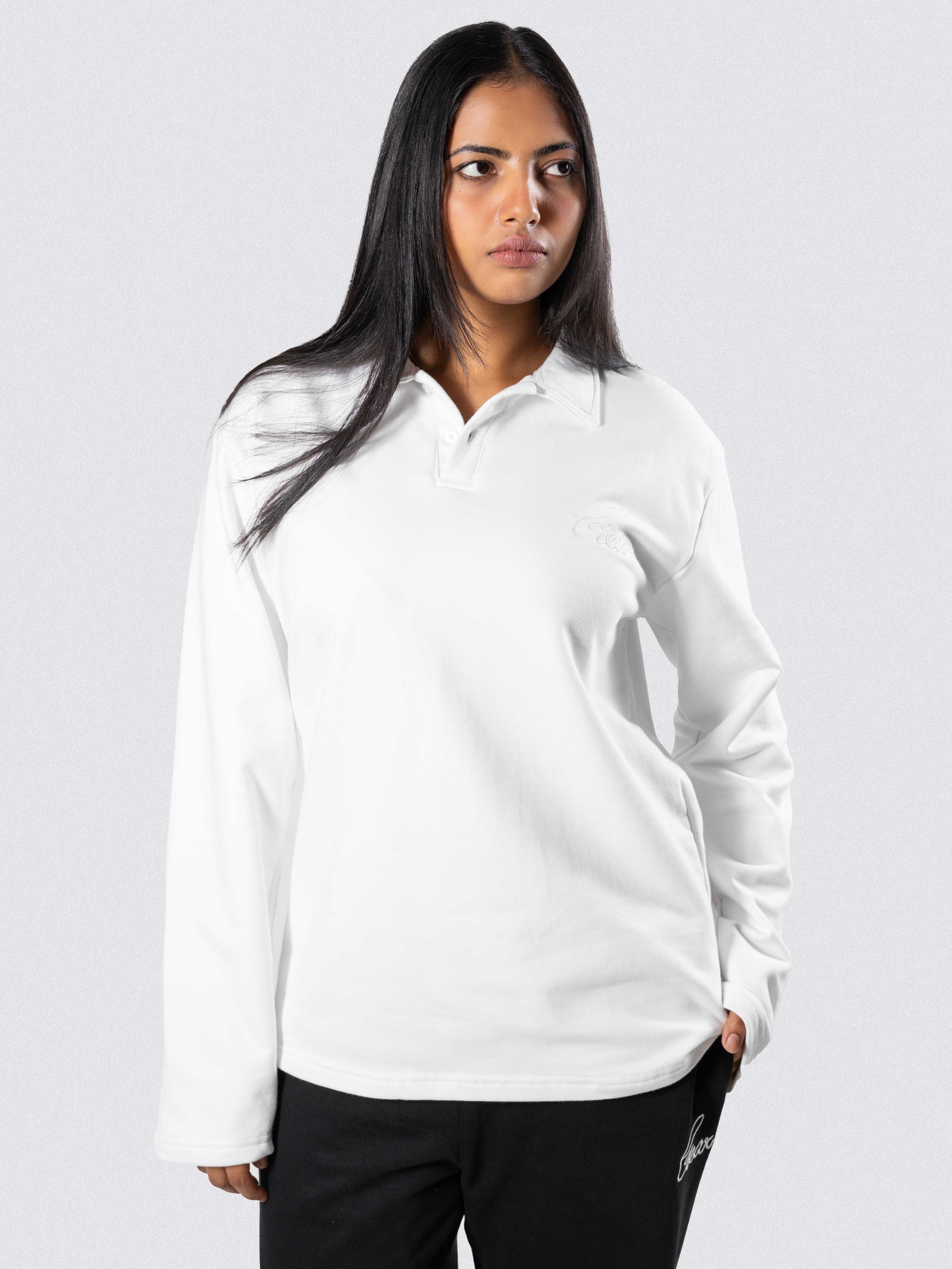 MNST GEAR Collared Polo In Santorini – White - view 3