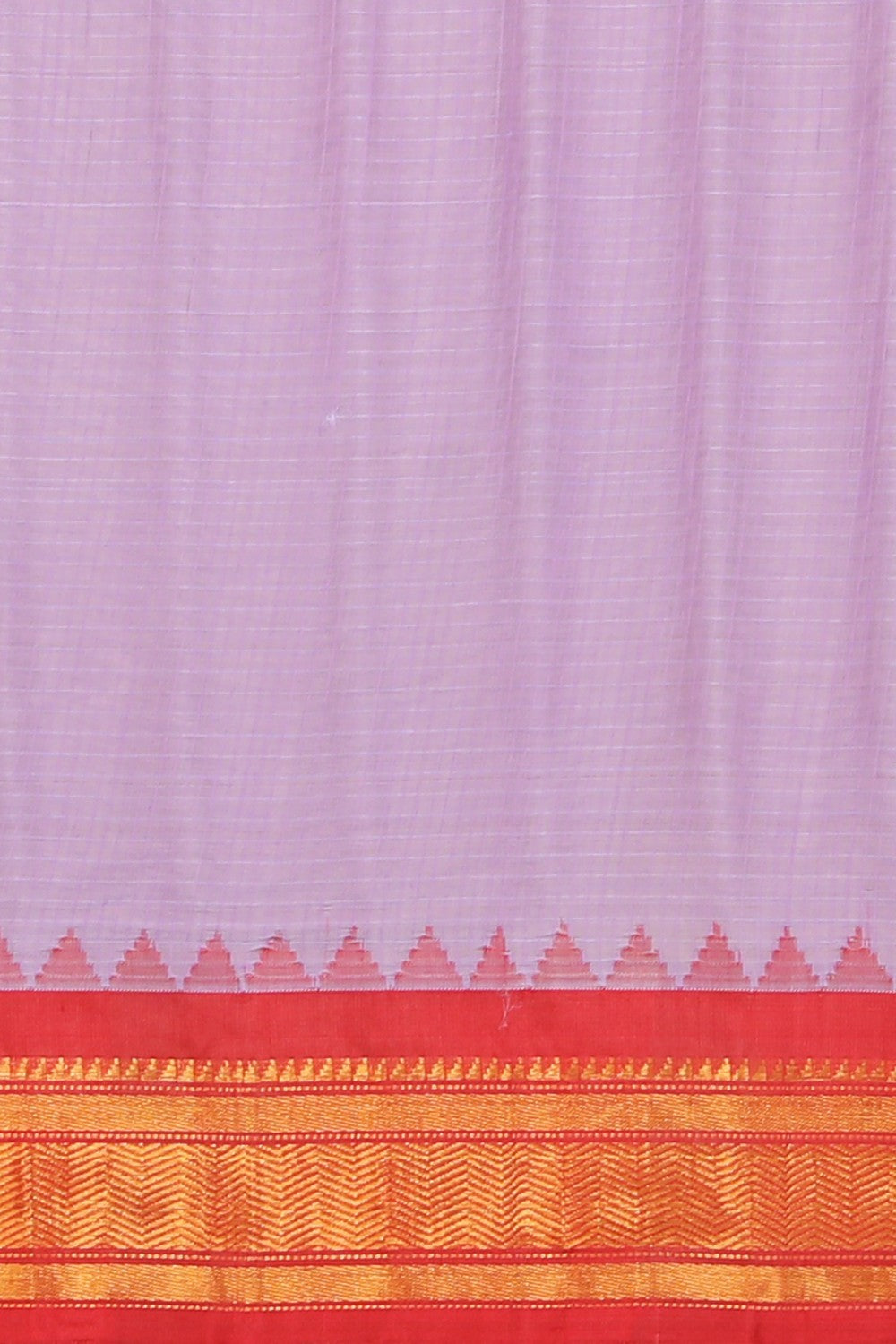 Kalanjali Gadwal Cotton Silk Lavender Purple Saree - view 3