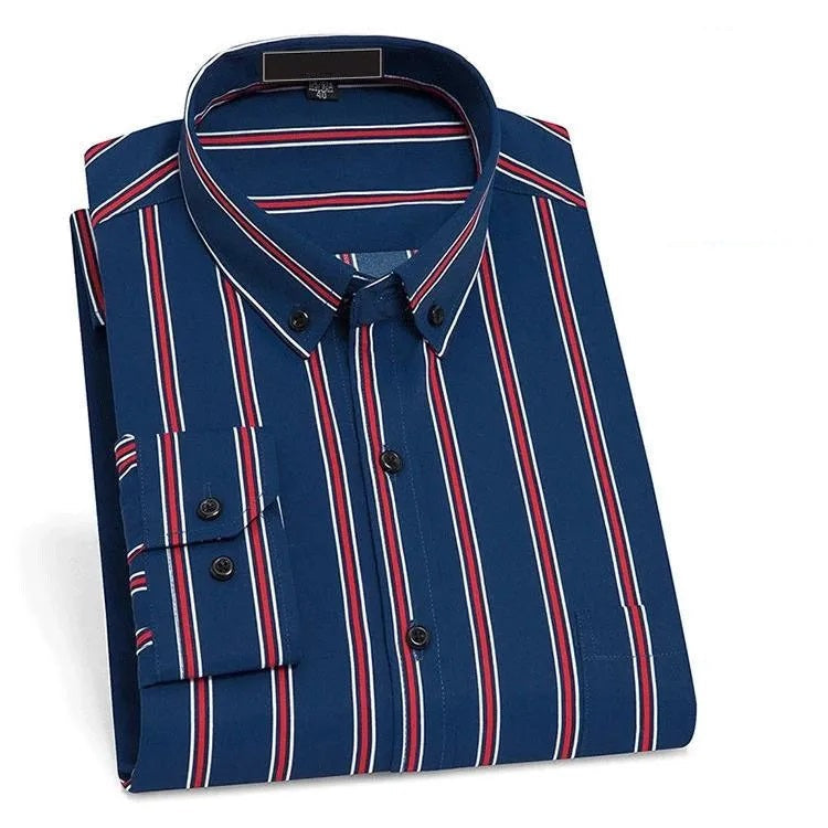 BlackTree Darnandstitch Cotton Printed Striped Shirts