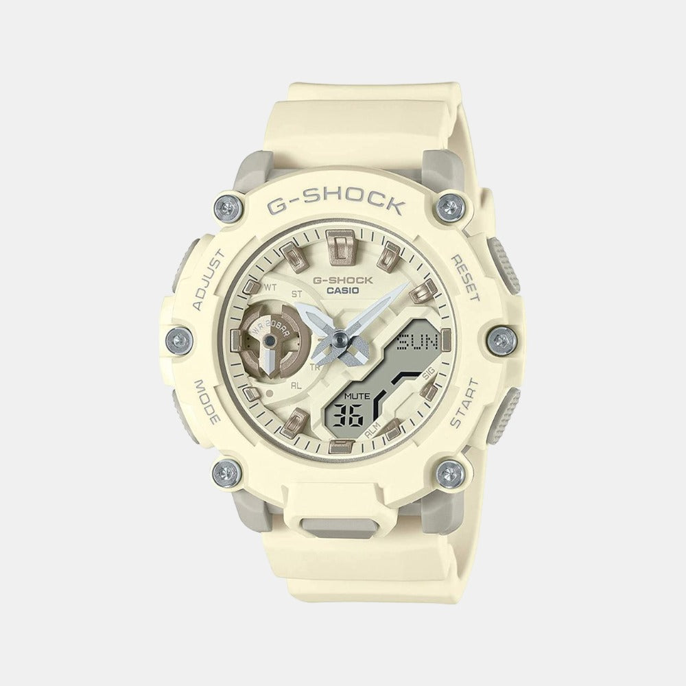 Casio G-Shock Women Quartz Beige Dial Analog-Digital Resin Watch G1252
