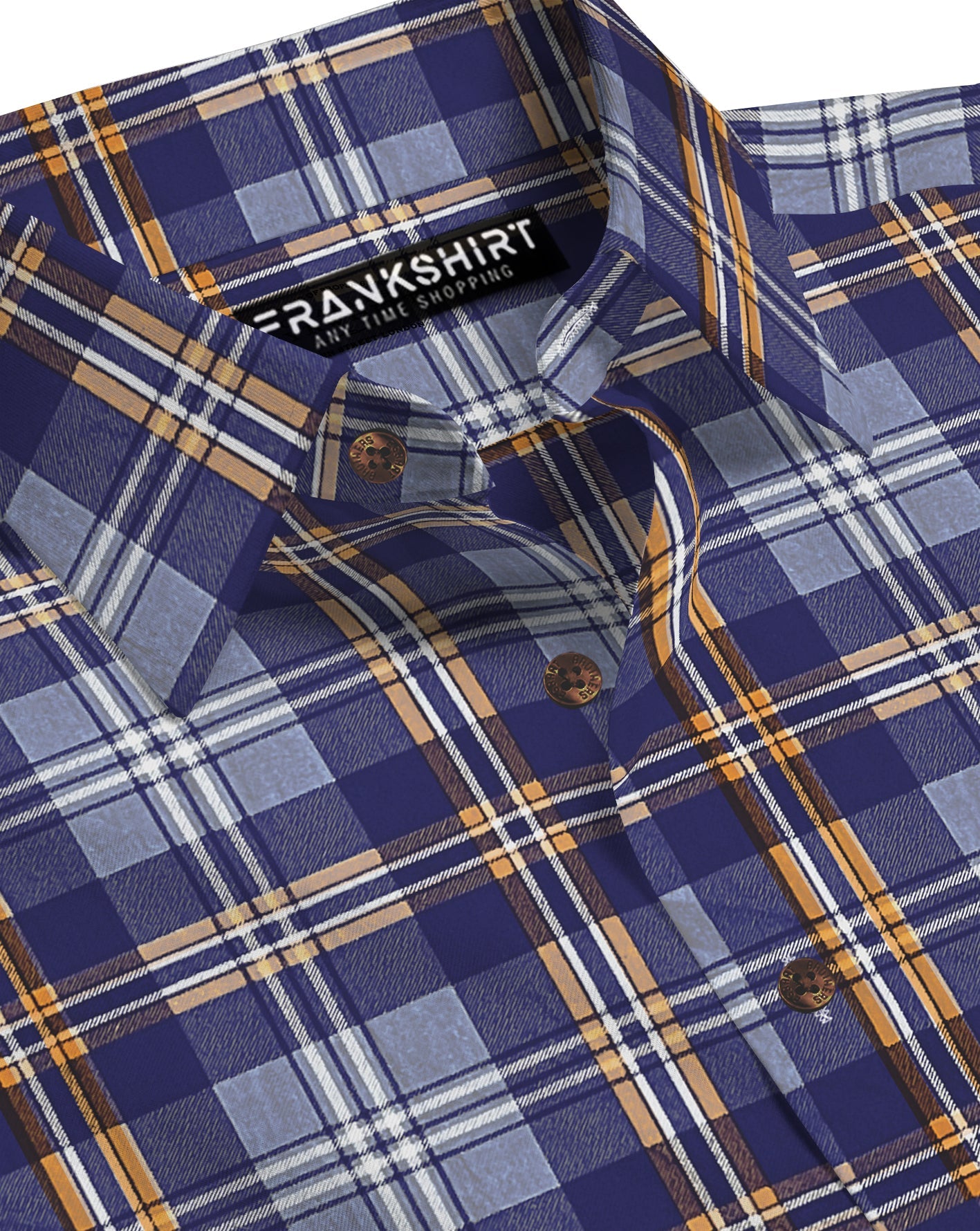 BlackTree Pack of 2 Cotton Shirt for Man ( Blue Grey and Black Blue) - view 2