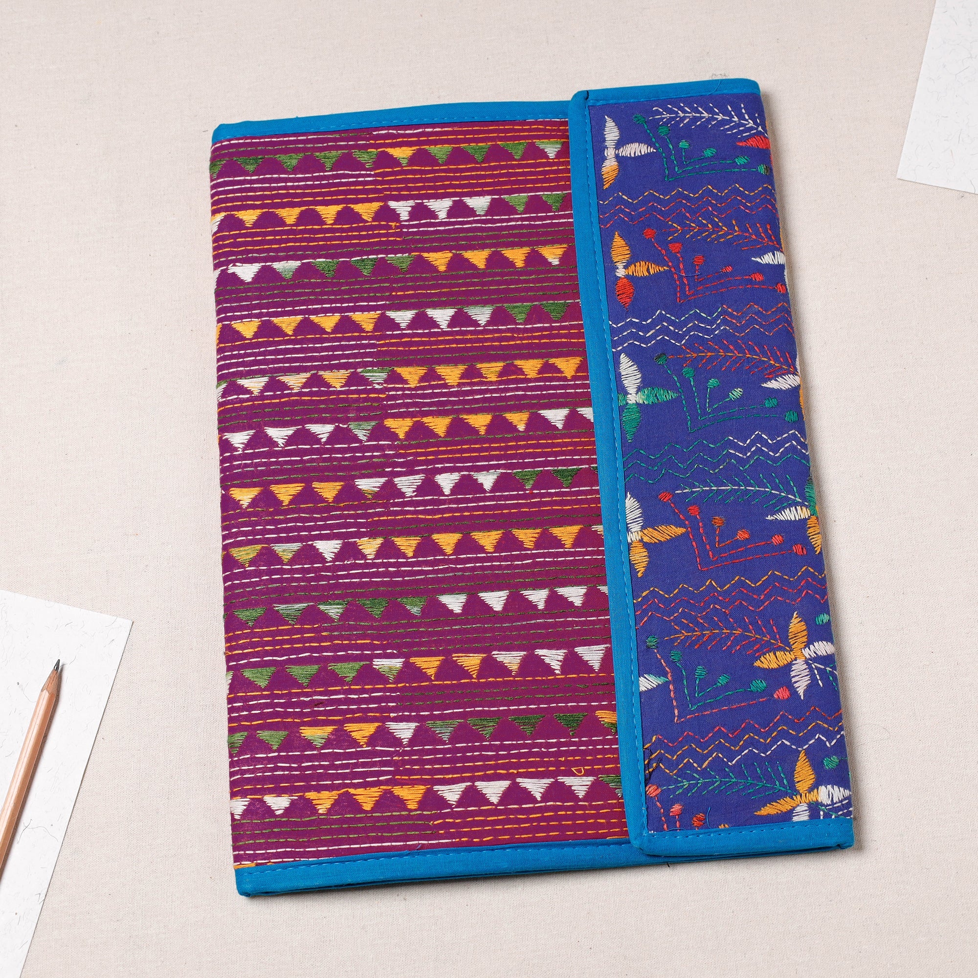 ASALKAAR Bengal Kantha Work Handcrafted File Folder