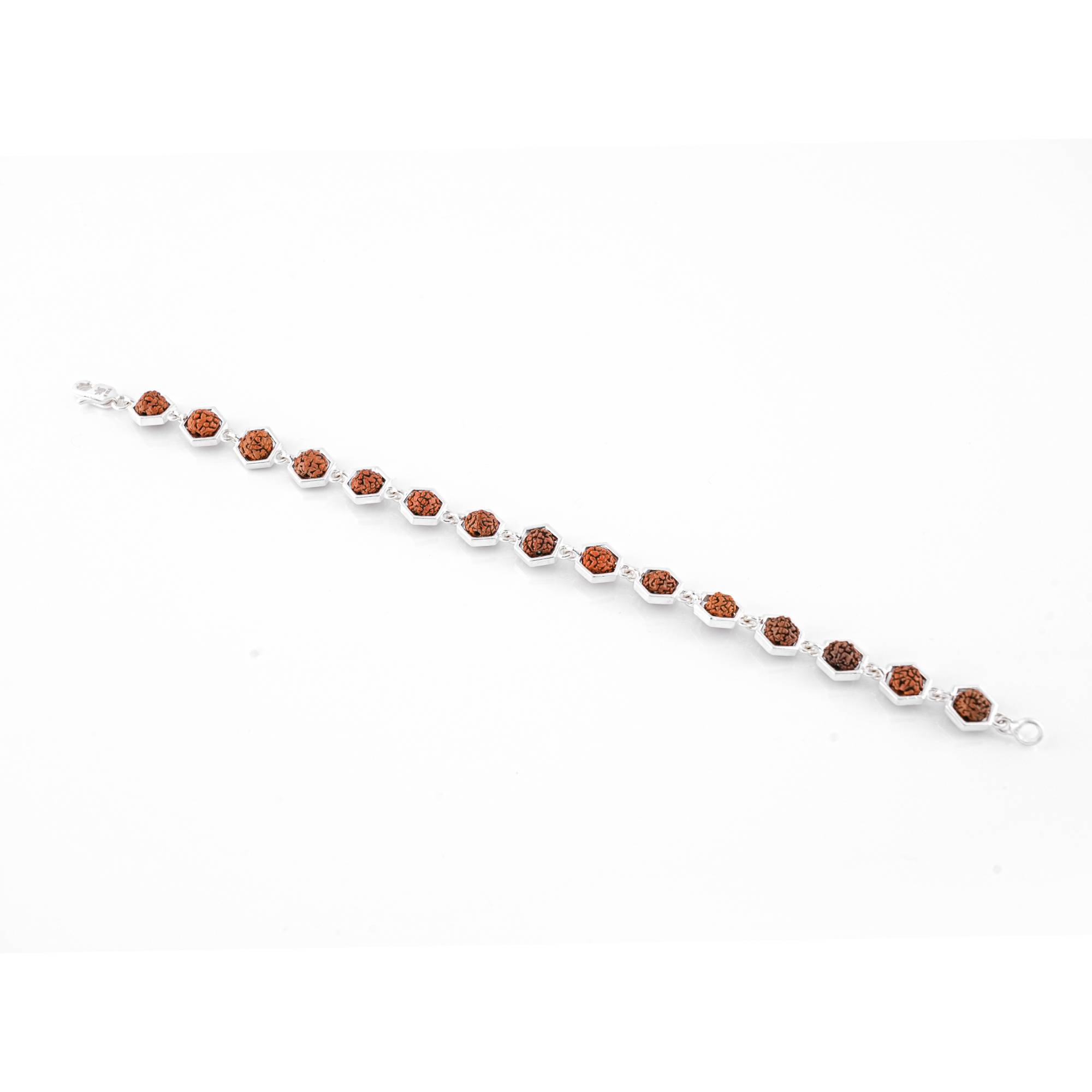 Prinjal Jewellers Rudraksha Silver Bracelet (Hexagon) - view 4