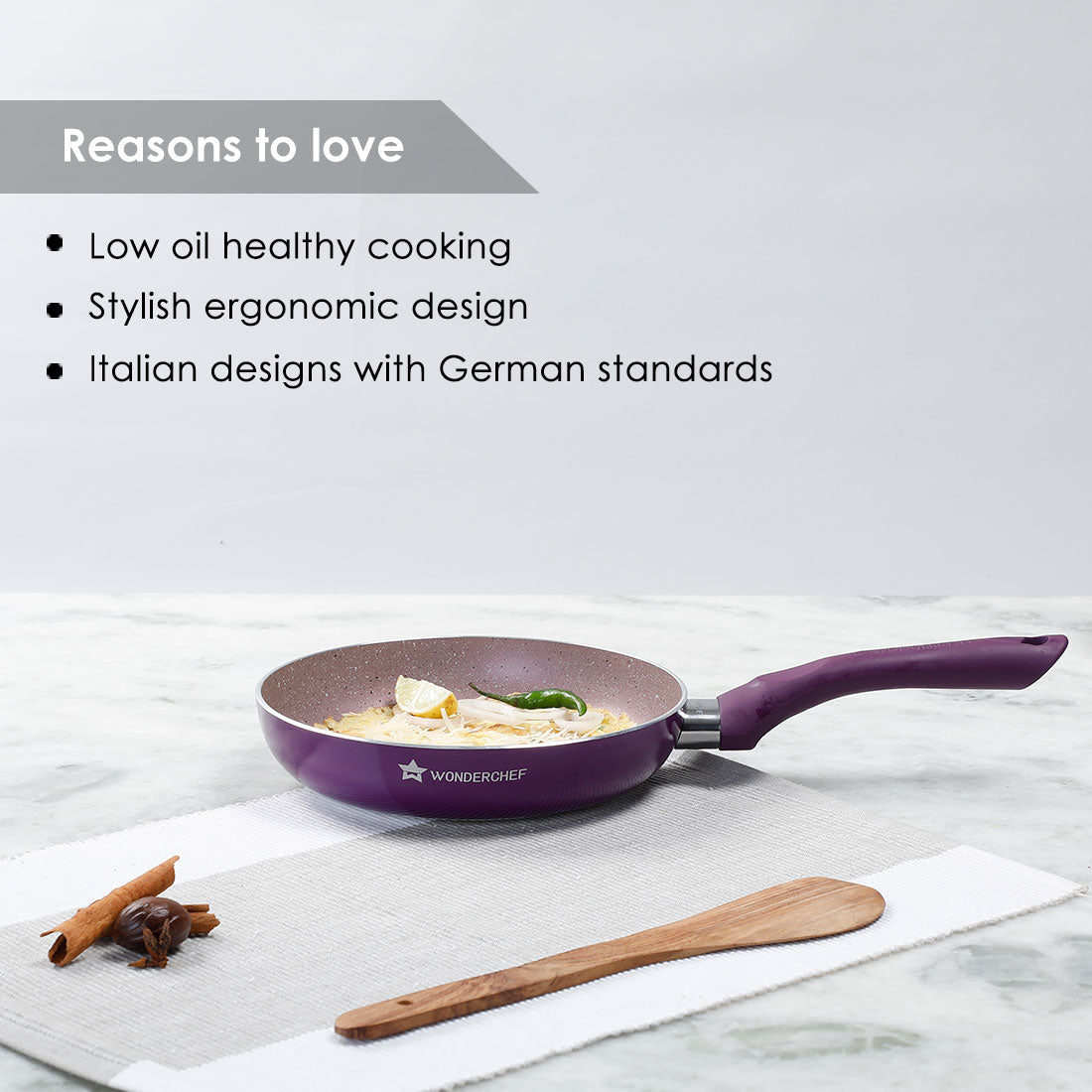 Wonderchef Royal Velvet Non-Stick 26 cm Fry Pan with Induction Bottom - view 10