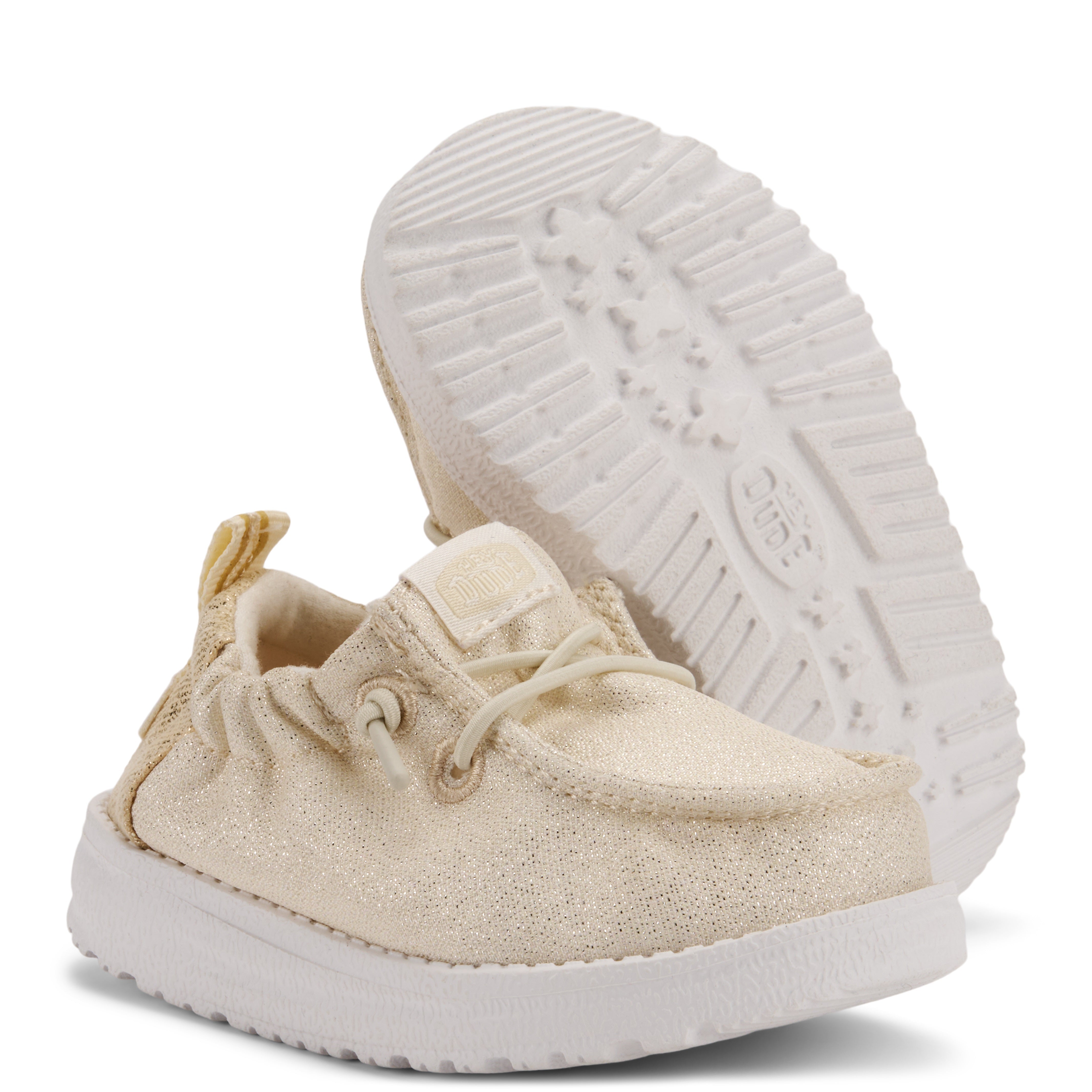 HEYDUDE shoes LILDUDE Infant Slip On Novelty - Champagne Glitter - view 3