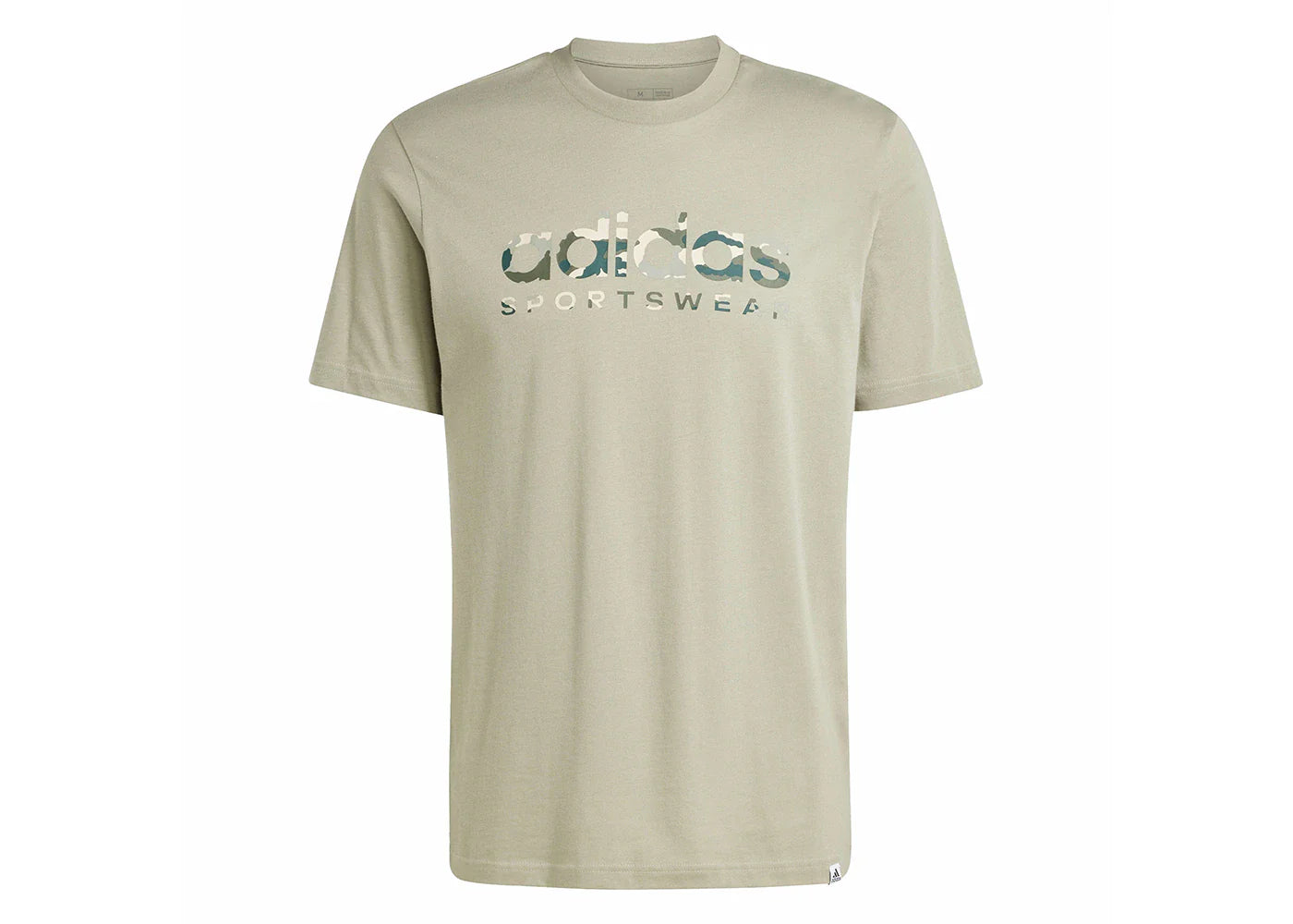 adidas Camo Linear Graphic Tee Silver Pebble