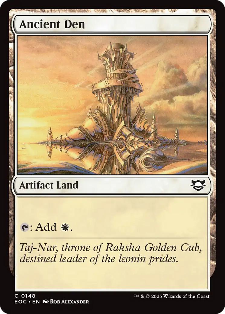 Ancient den 148 – Magic Ancient Den [148] [Edge of Eternities: Commander] [Non-Foil]