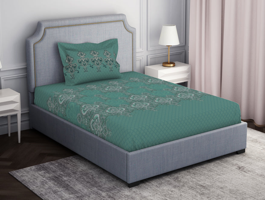 Spaces India Ornamenta Ornate 100% Cotton Single Bedsheet - Essentials by Spaces - view 2