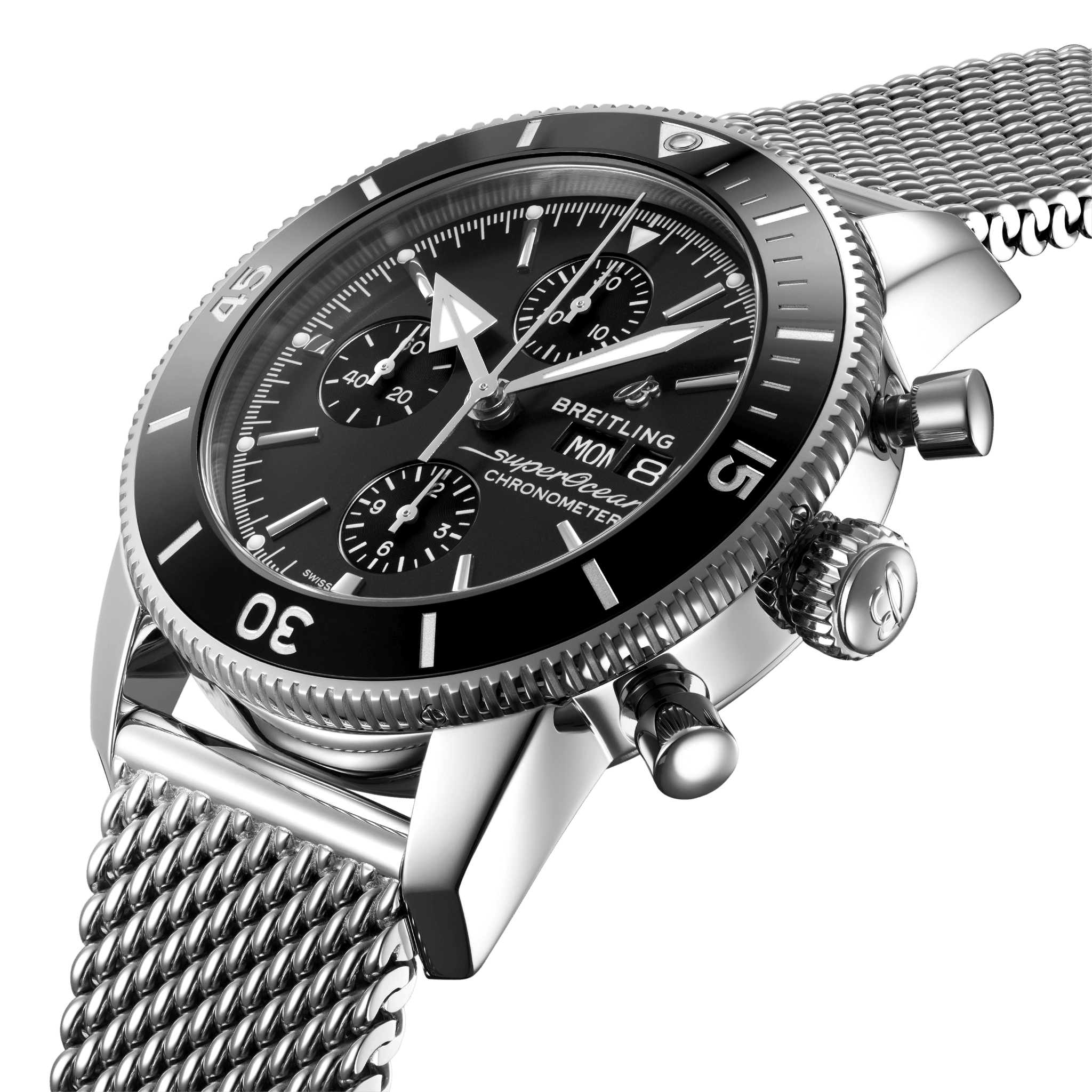 Breitling Superocean Heritage Chronograph 44 Black Black Dial Men 44mm