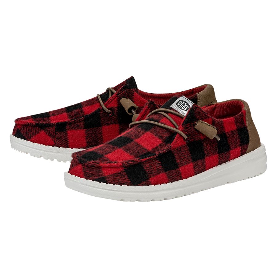 HEYDUDE shoes Wendy Buffalo Plaid - Red and Black Plaid - view 2