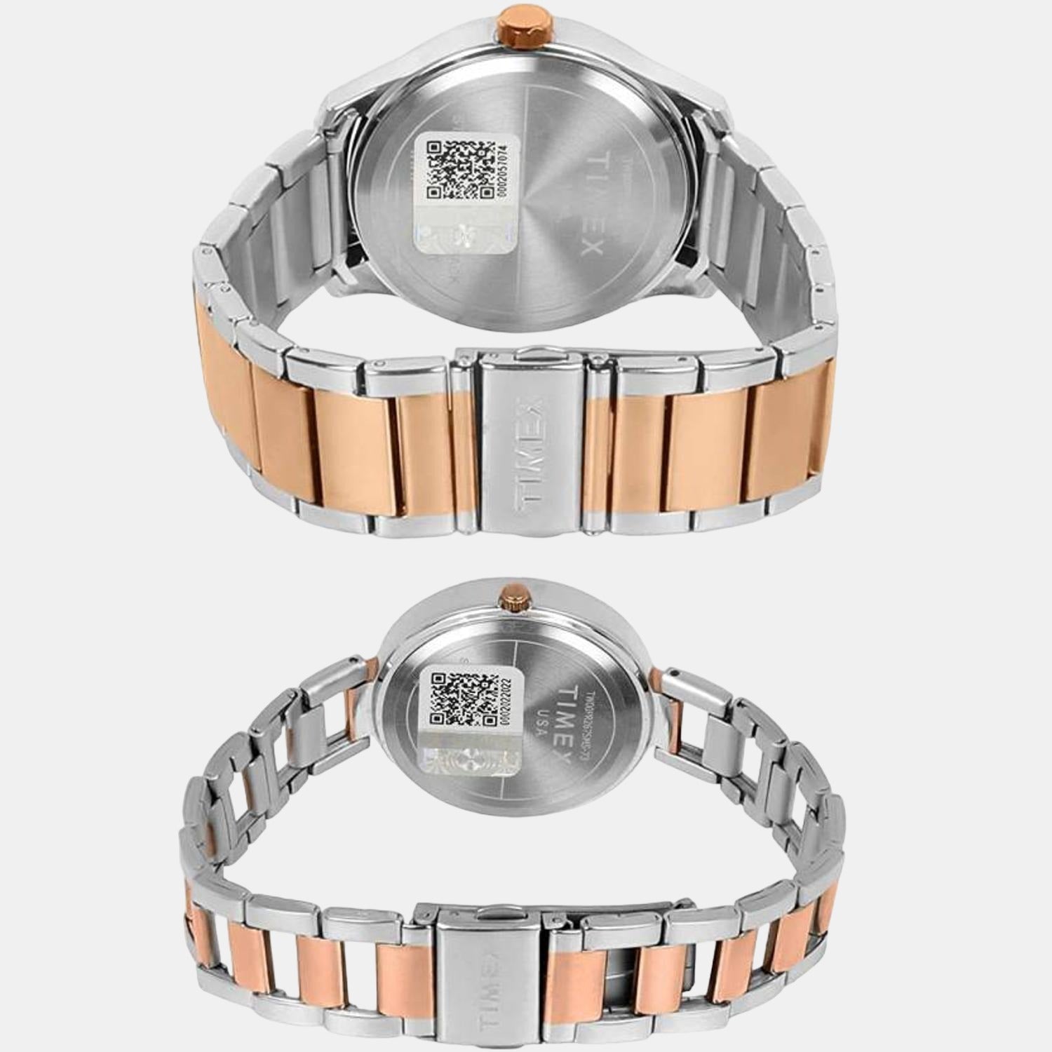 Timex Empera Couple Quartz Blue Dial Multi-Function Stainless Steel Watch TW00PR267 - view 2