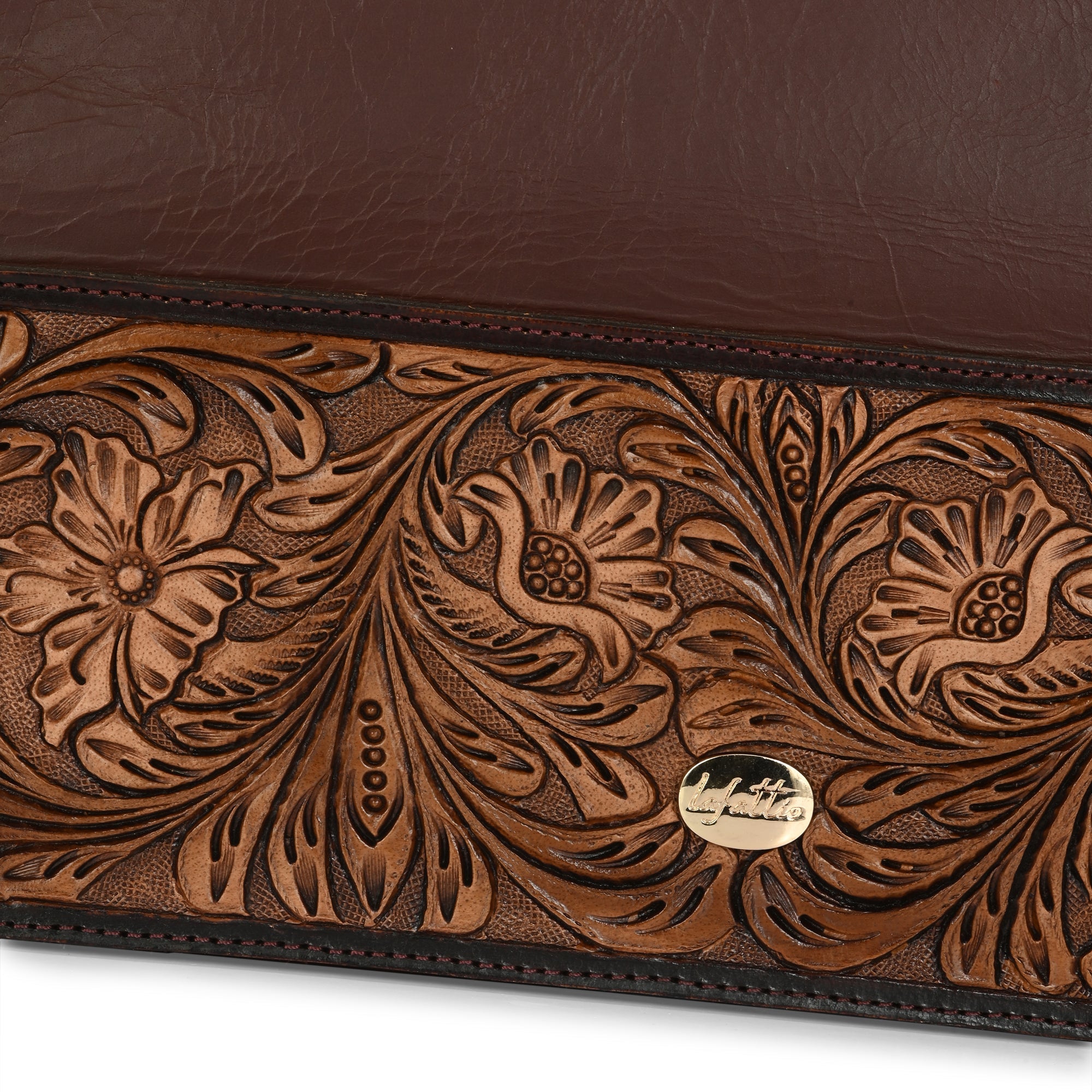 Hand-Carved Bags by Lafattio – Brown - view 2