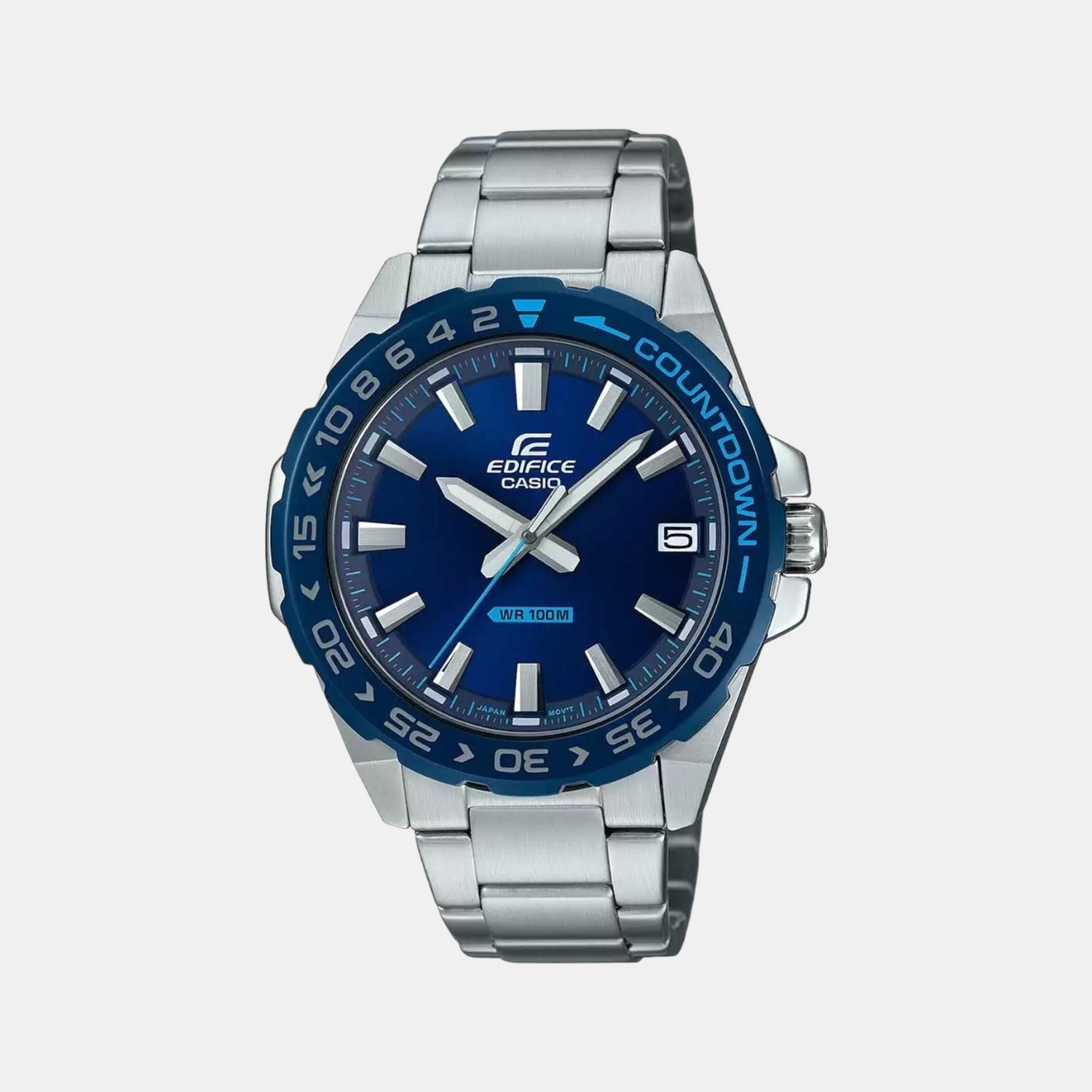 Casio Edifice Men Quartz Blue Dial Analog Resin Watch ED482