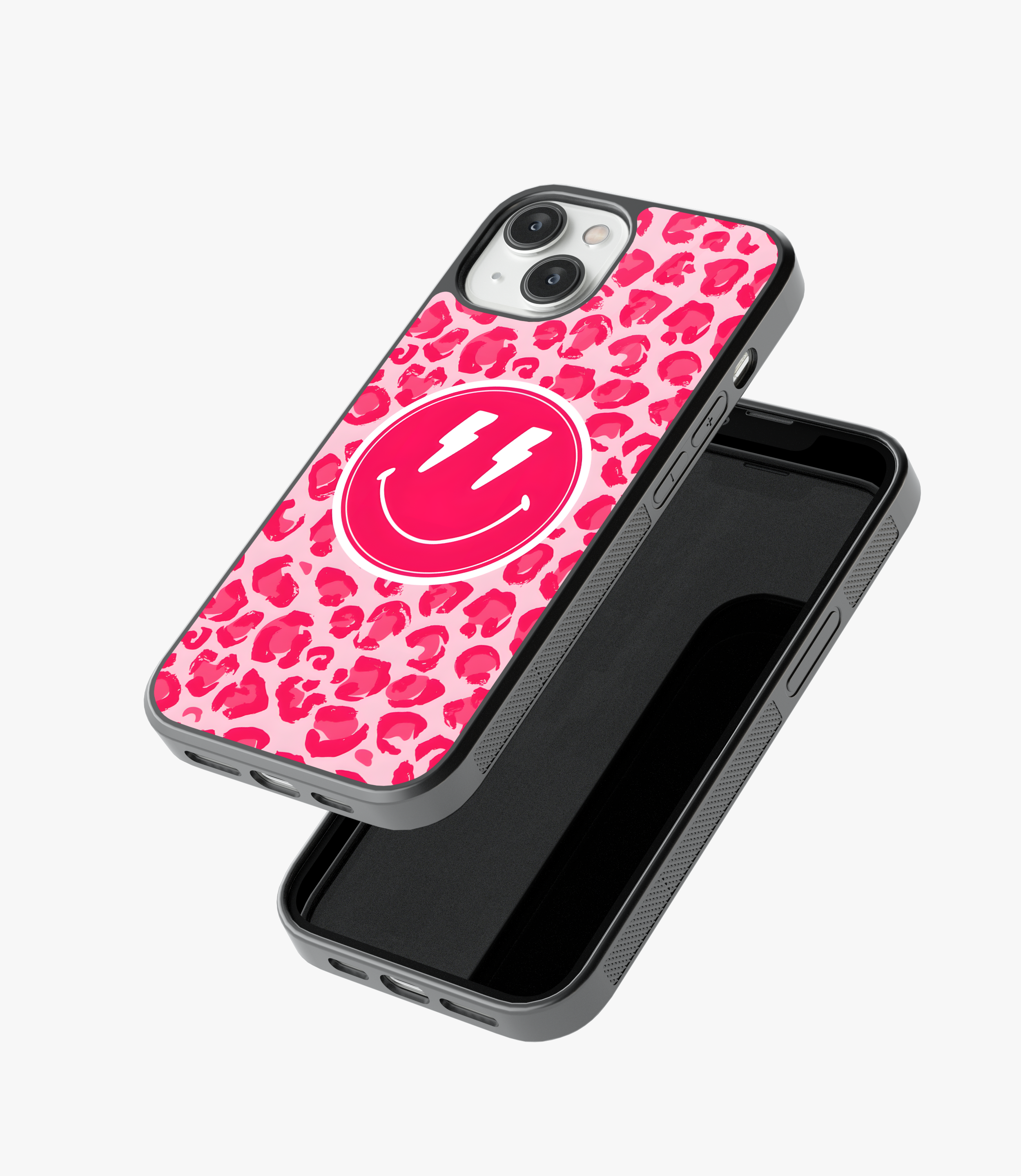 The Case Company Pink Leopard Smiley Glass Phone Case - view 5