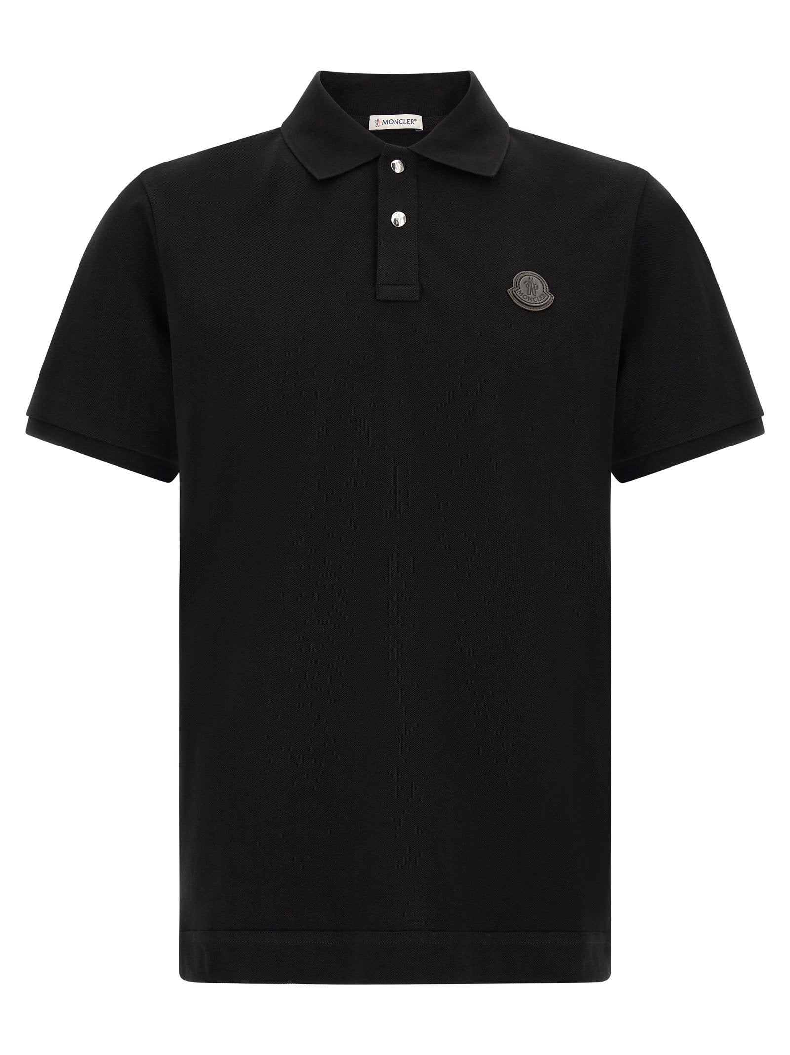 Moncler Leather Logo Patch Polo Shirt – 100% leather