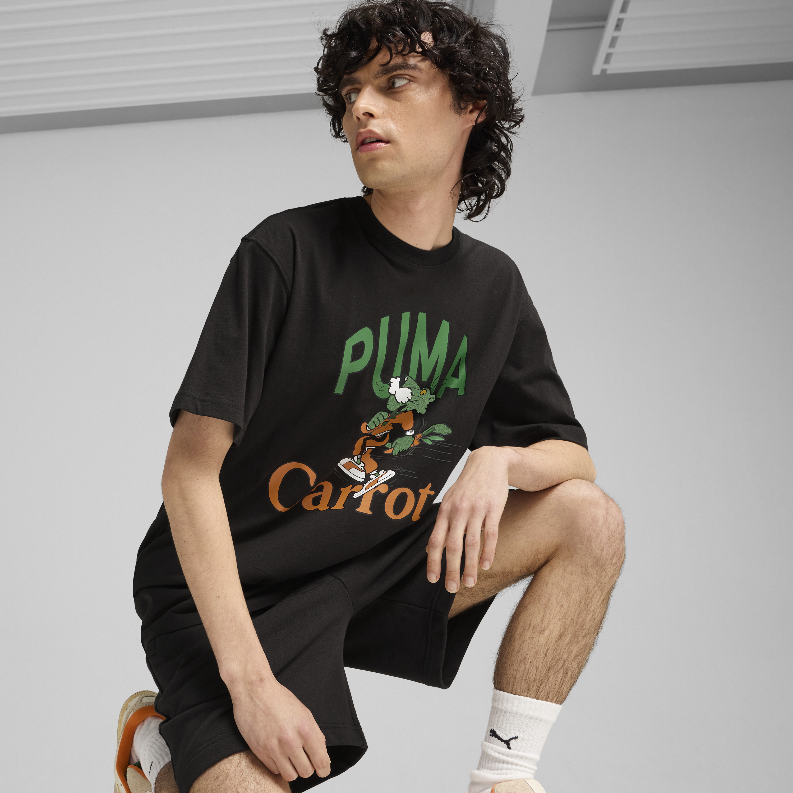 PUMA | x CARROTS RELAXED FIT GRAPHIC TEE { BLACK - view 4