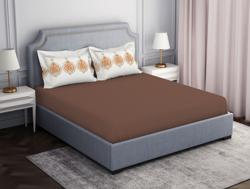 Spaces India Ornamenta Ornate Mineral Blue 100% Cotton King Size Bedsheet - Essentials by Spaces - view 2