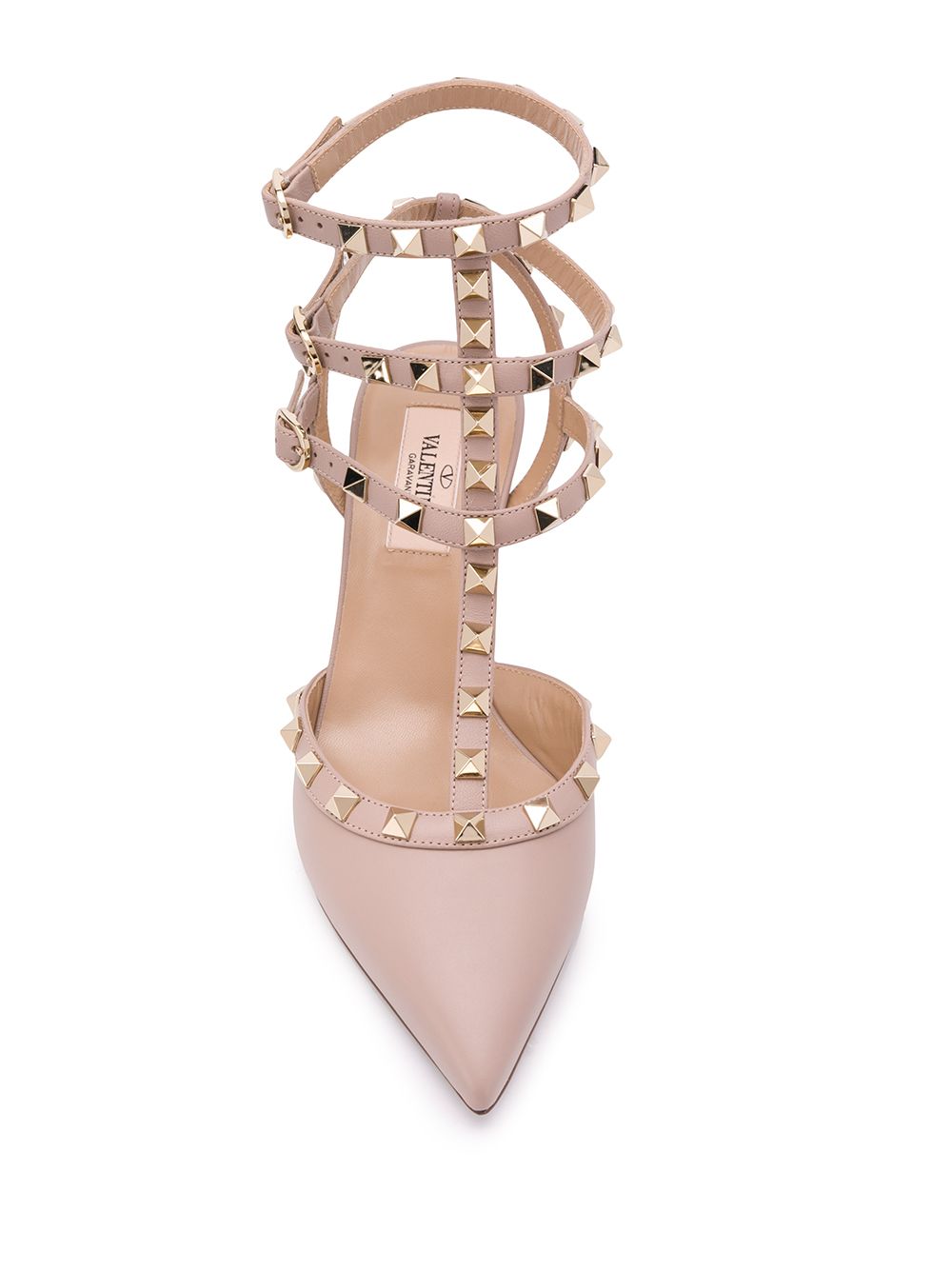 Valentino Garavani Rockstud 65mm leather ankle strap pumps. - view 2