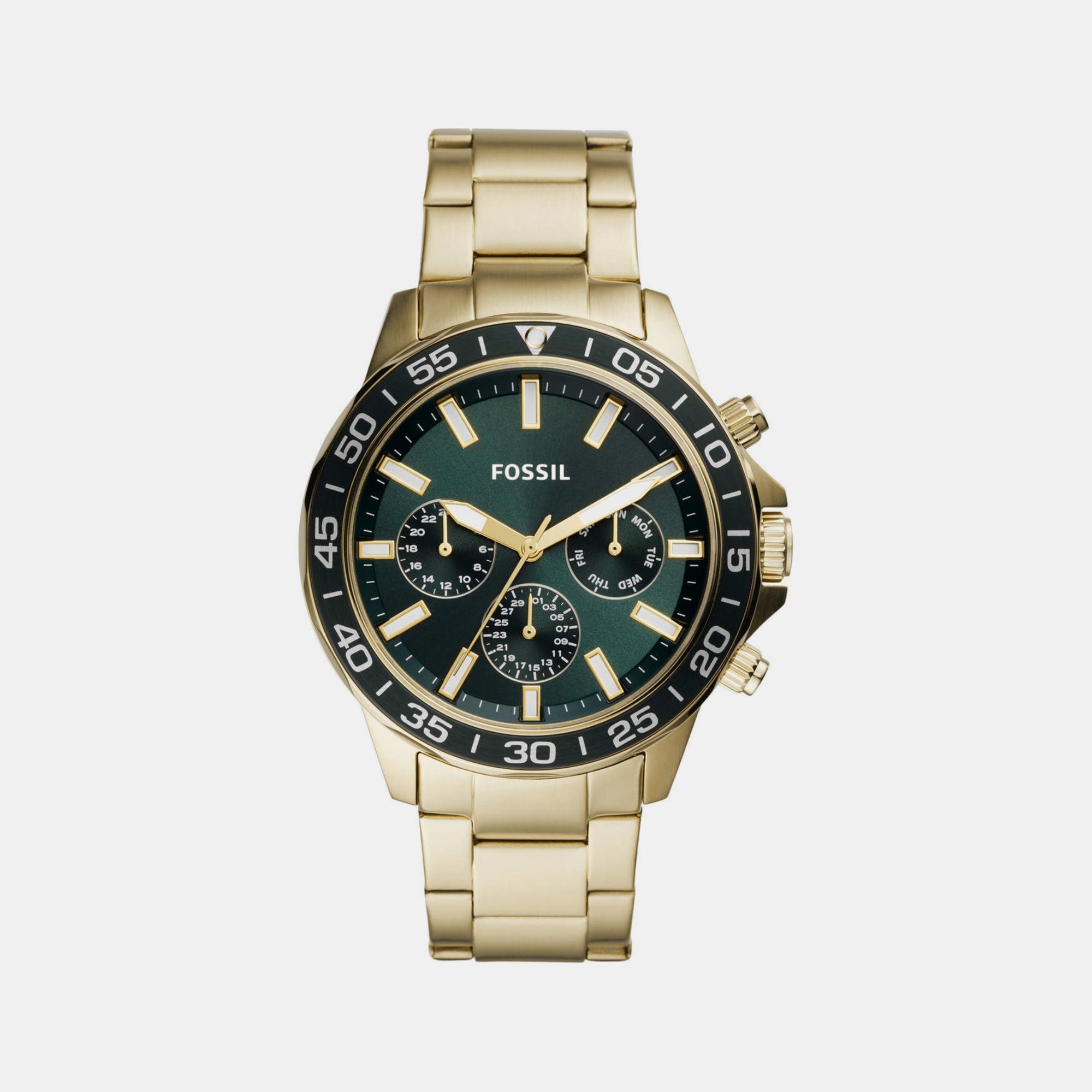 Fossil Bannon Men Quartz Green Dial Multi-Function Stainless Steel Watch BQ2493 - view 2