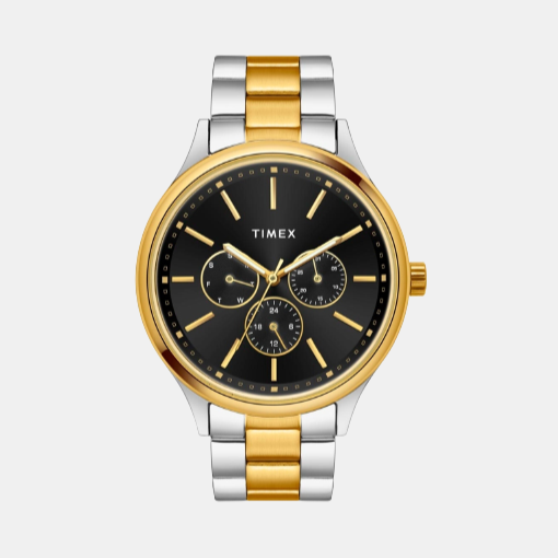 Timex Fashion Men Quartz Black Dial Chronograph Stainless Steel Watch TWEG18425