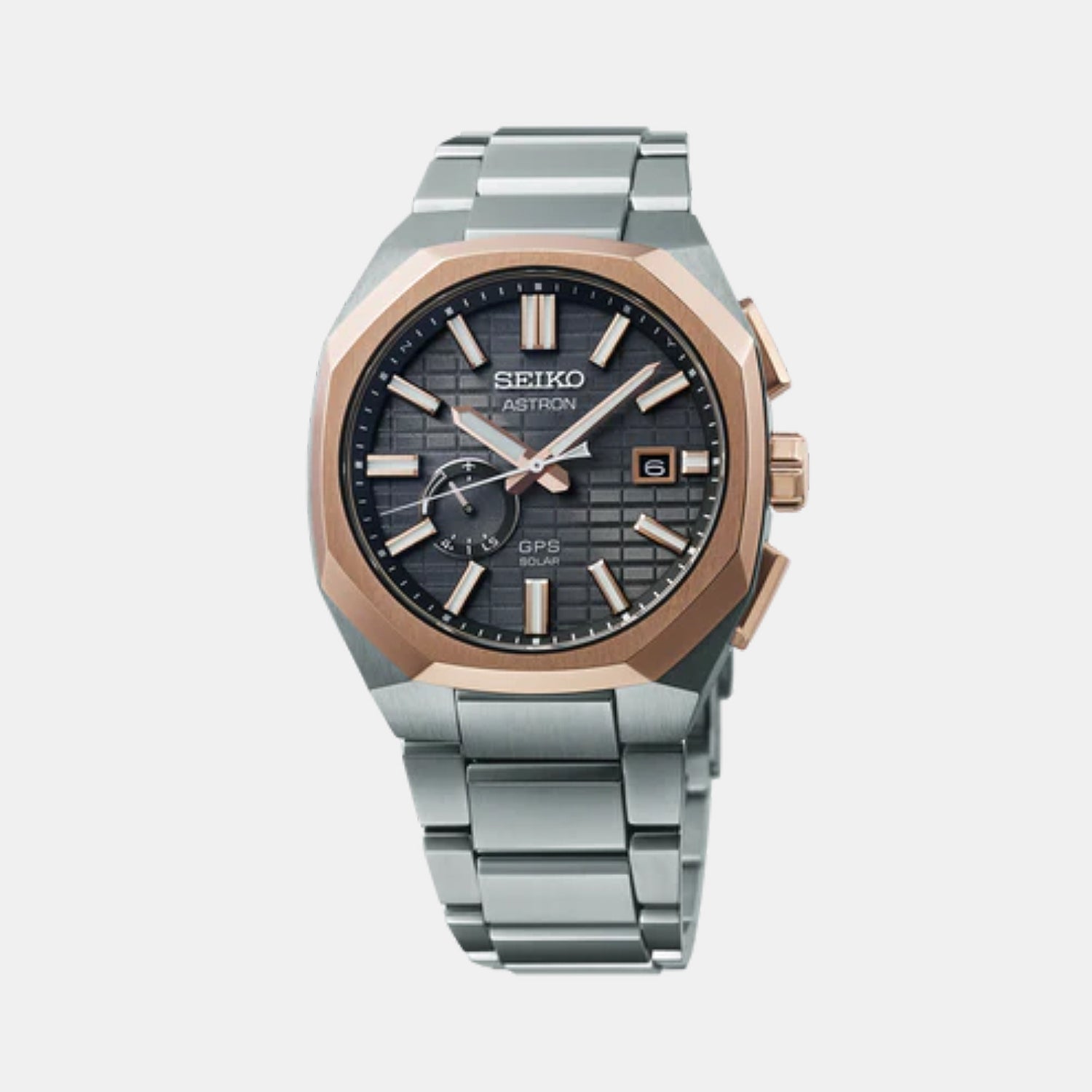 Seiko Astron Men Solar Grey Dial Analog Stainless Steel Watch SSJ014J1