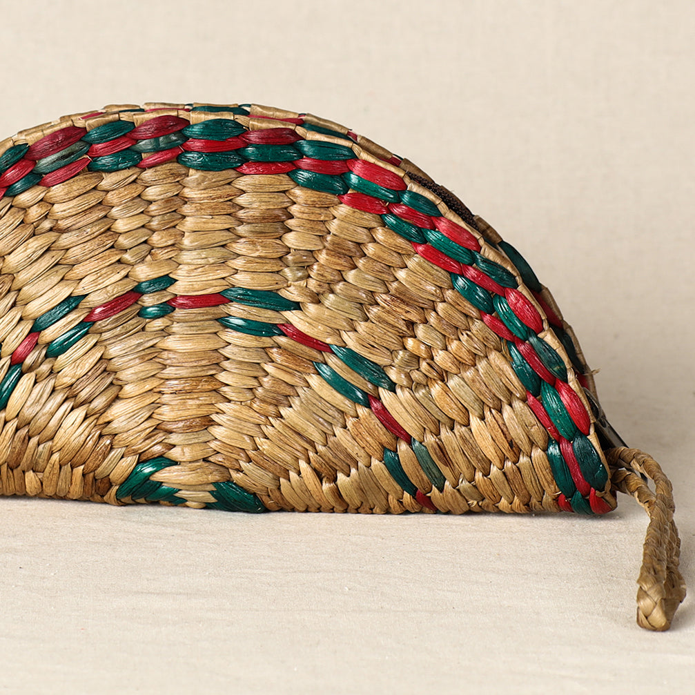 ITOKRI CRAFTS INITIATIVE Beige - Handmade Organic Water Hyacinth Hand Purse from Assam - view 2