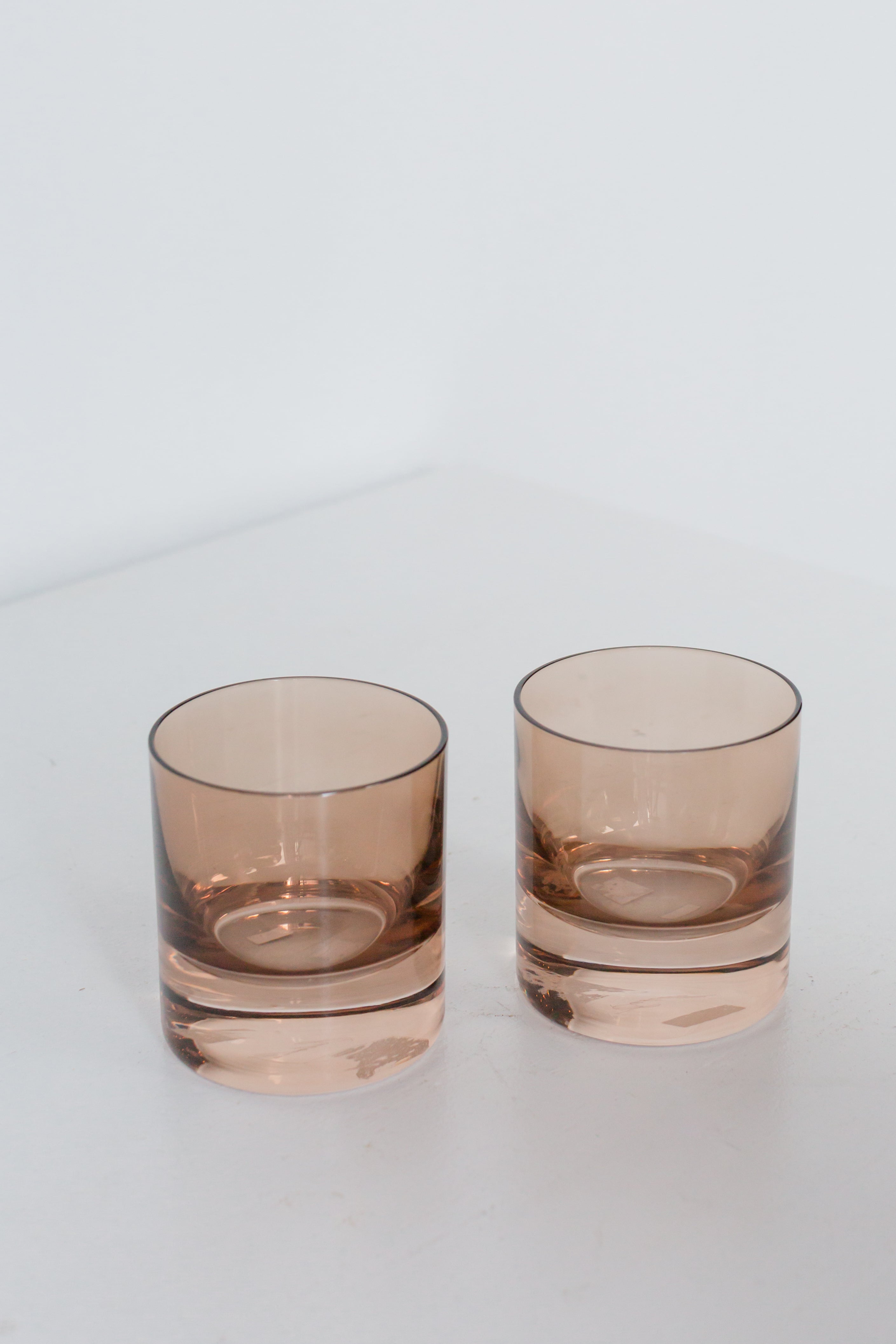 Estelle Colored Glass Estelle Colored Rocks Glass - Set of 2 {Mocha Mousse (Our Amber Smoke)} - view 2