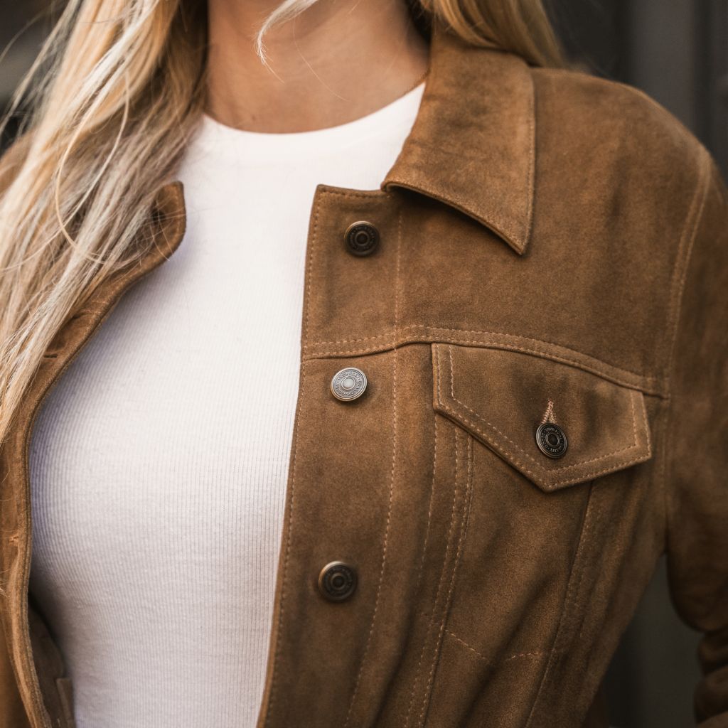 Thursday - Women's Jackets Suede Trucker Jacket | Dusty - view 2
