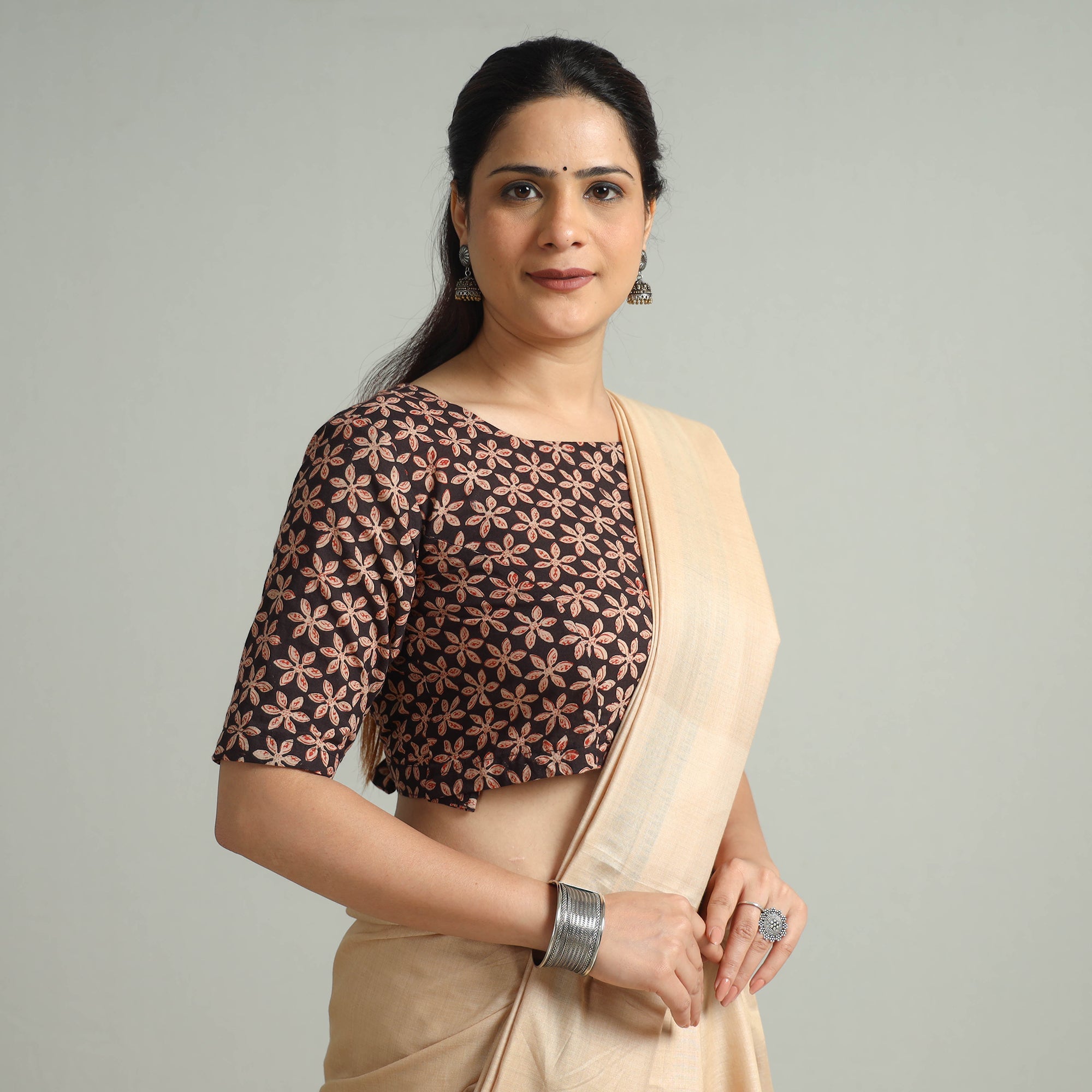 ITOKRI CASUALS Black - Bagru Block Printed Cotton Stitched Blouse 11 - view 3