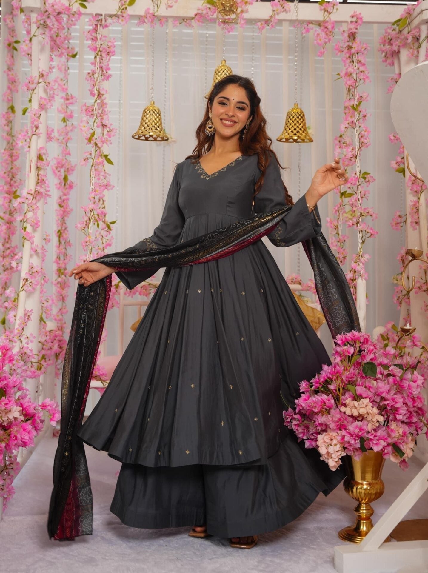 Idaho-o Smoky Grace muslin Suit Set