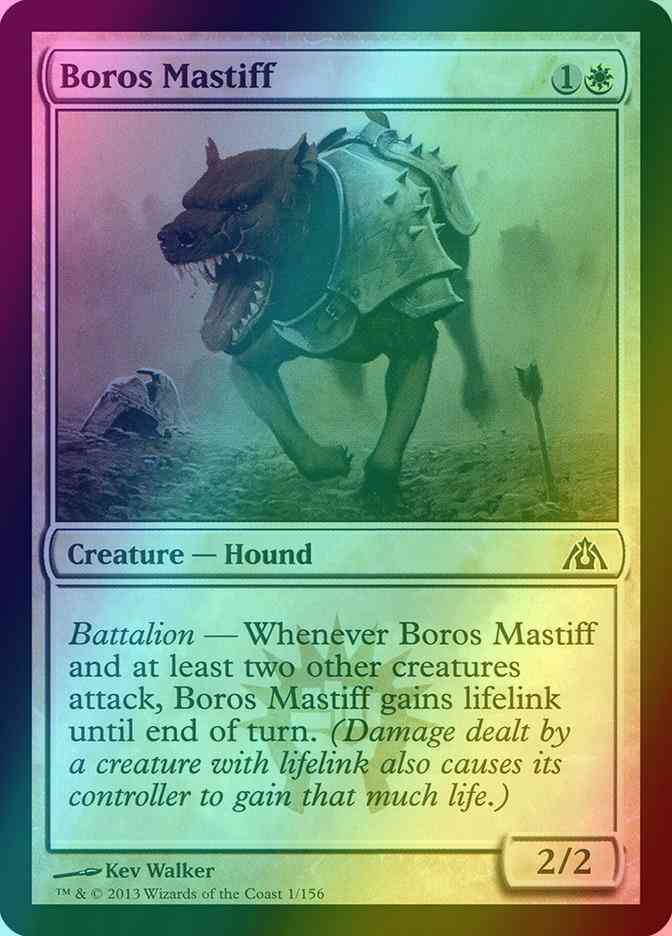 Boros mastiff 1 – Magic Boros Mastiff [1] [Dragon's Maze] [Foil]
