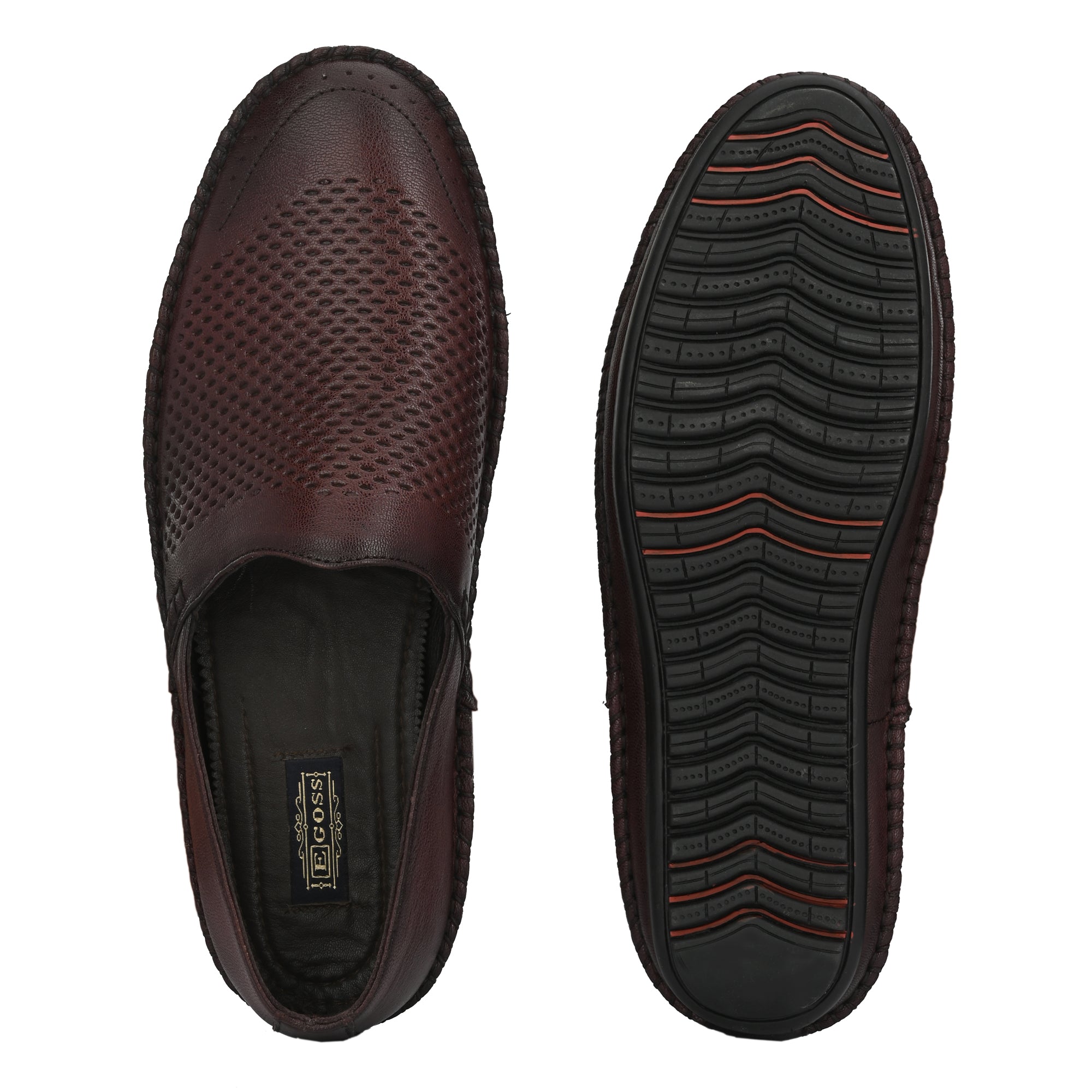egoss-shoes Egoss Leather Casual Slip On Shoes For Men