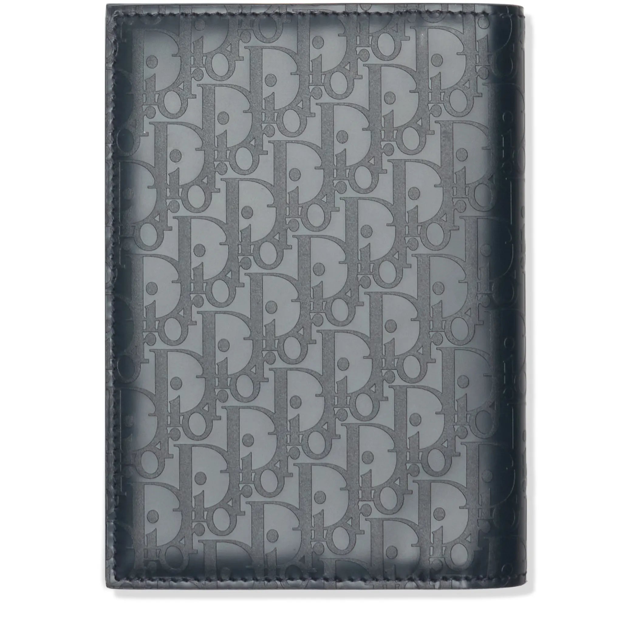 Dior Christian Dior Leather Navy Blue Bifold Passport Card Wallet - view 2