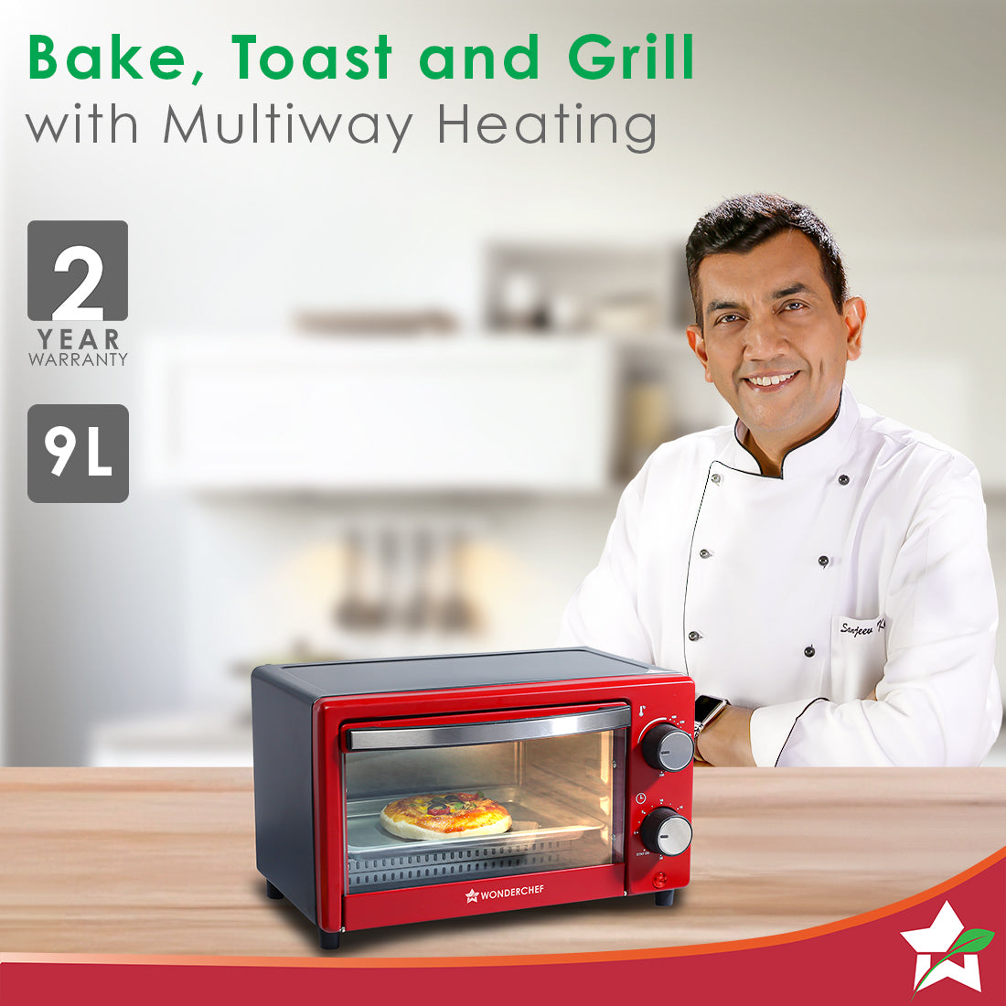 Wonderchef OTG & Wooden Tray Gift Combo | 9L OTG - view 2