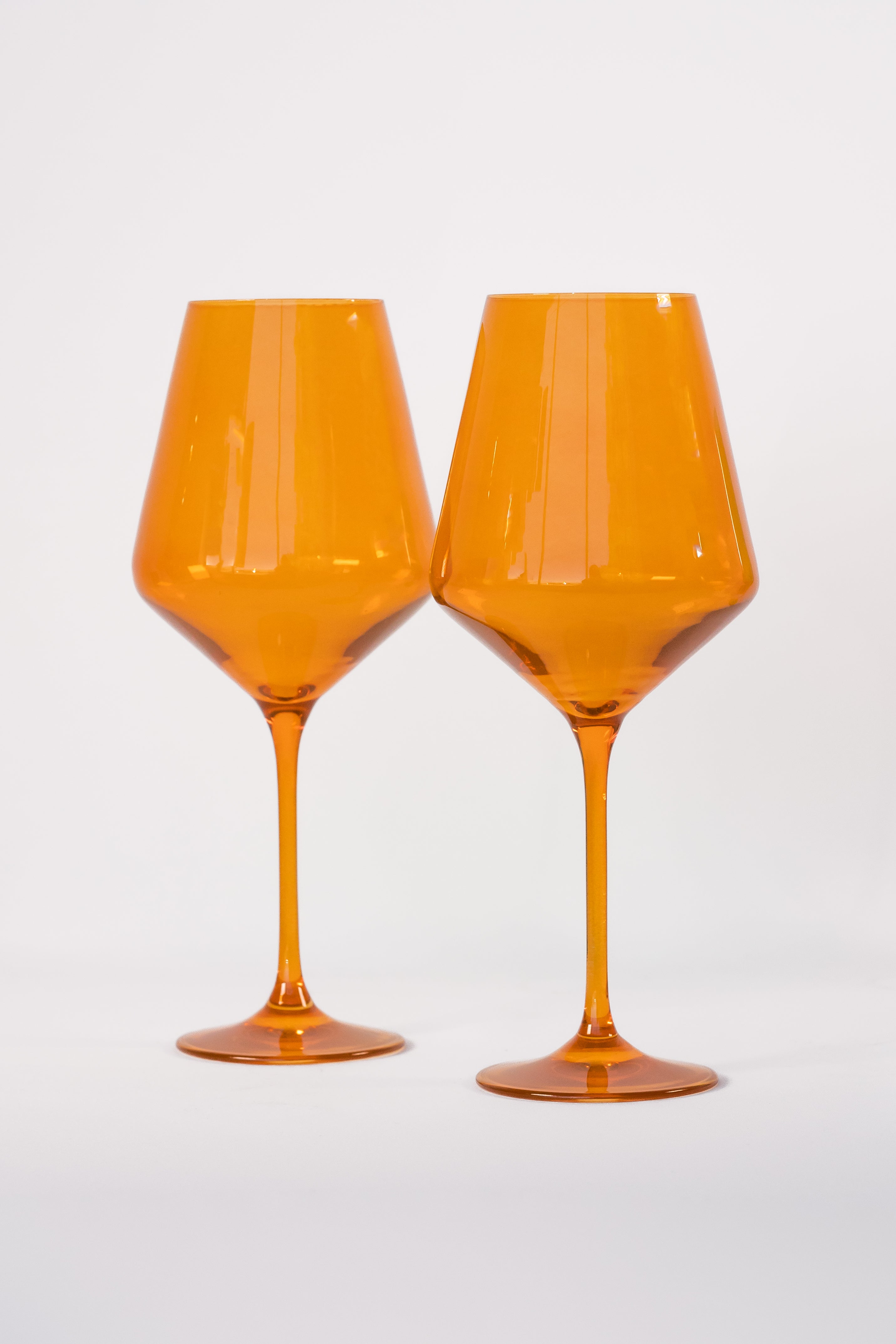 Estelle Colored Glass Estelle Colored Wine Stemware - Set of 2 {Butterscotch} - view 2