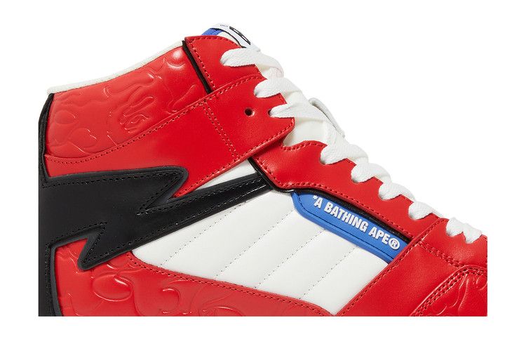 A Bathing Ape Bape Sta 88 Mid Red White Blue - view 2