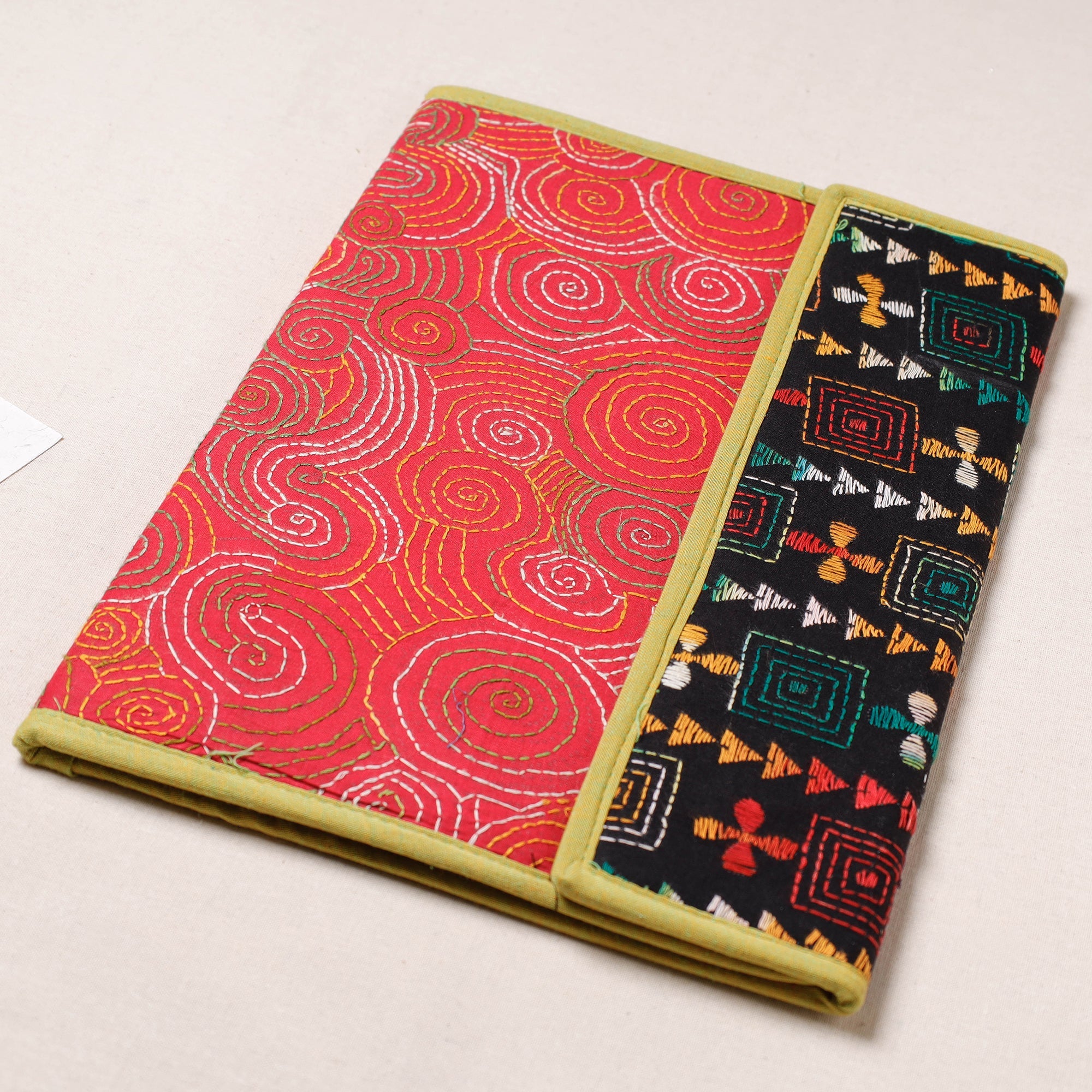 ASALKAAR Bengal Kantha Work Handcrafted File Folder - view 2